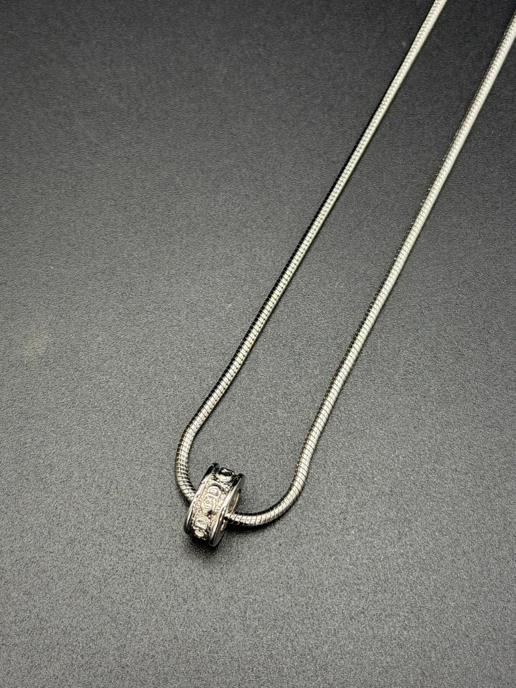 Dior CD Logo Crystal Snake Chain Necklace
