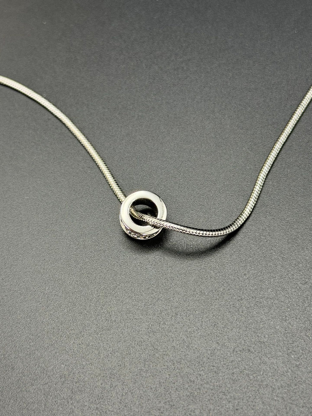 Dior CD Logo Crystal Snake Chain Necklace