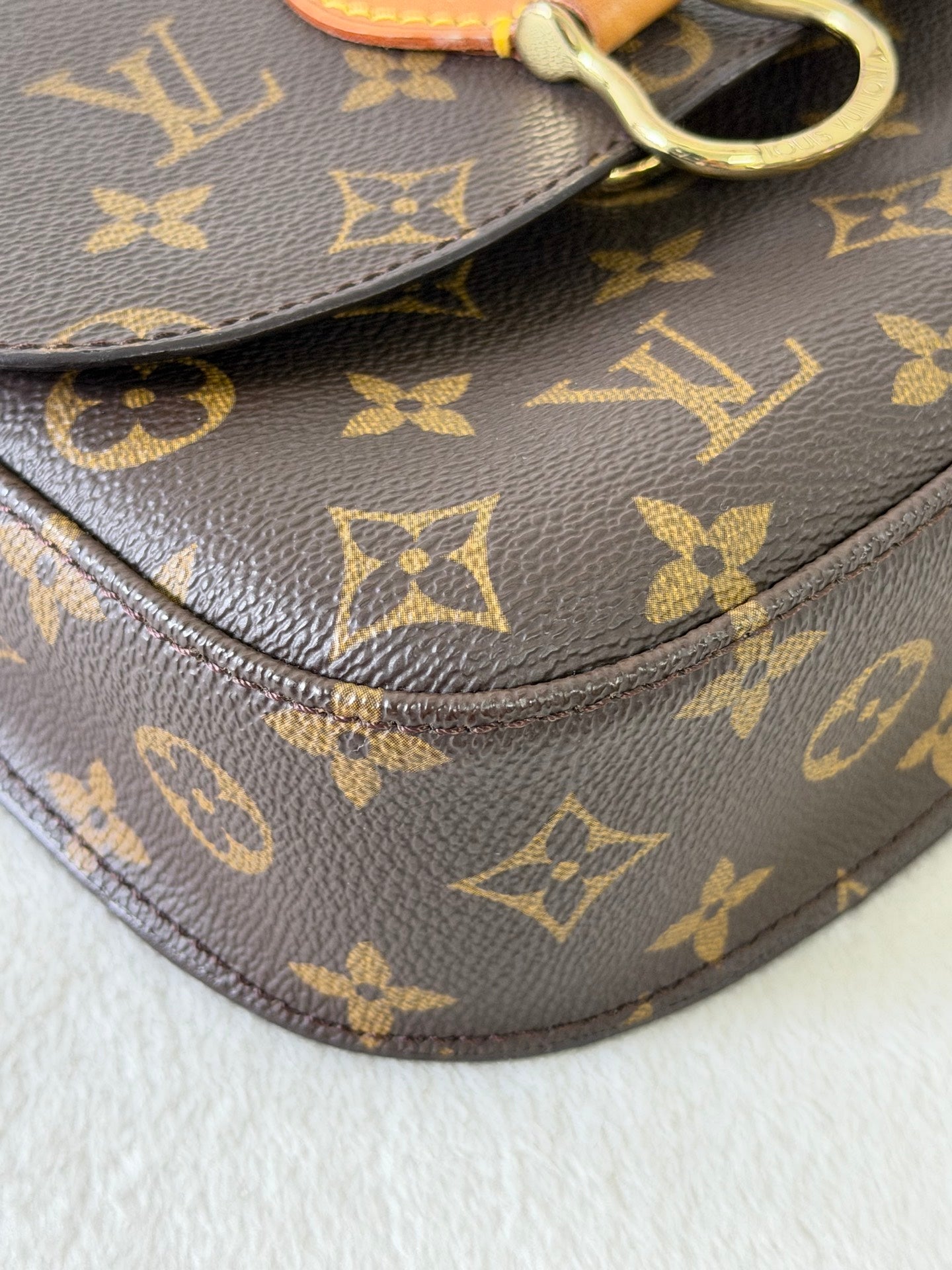 Louis Vuitton Monogram Horseshoe Buckle Saddle Bag