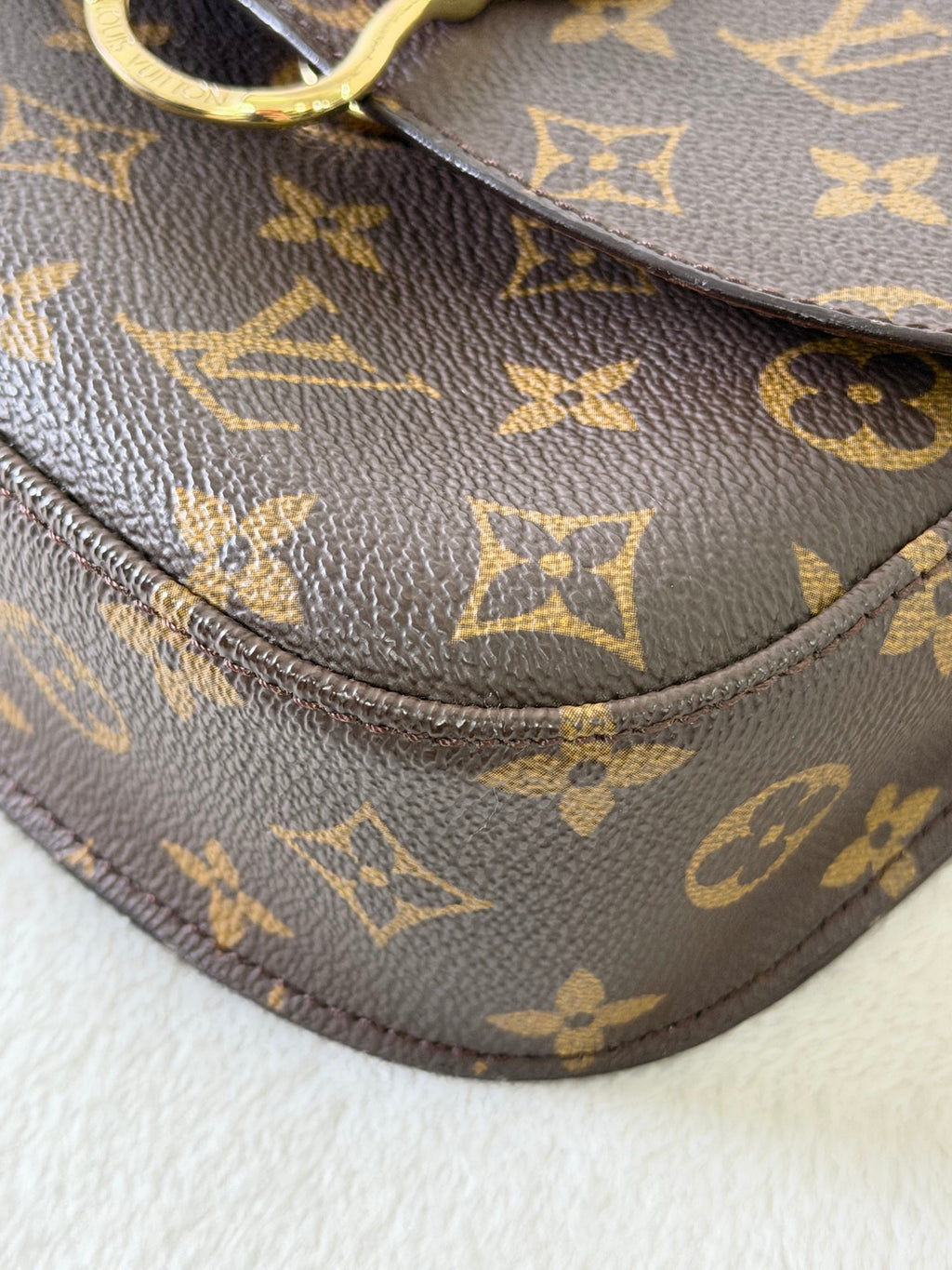 Louis Vuitton Monogram Horseshoe Buckle Saddle Bag
