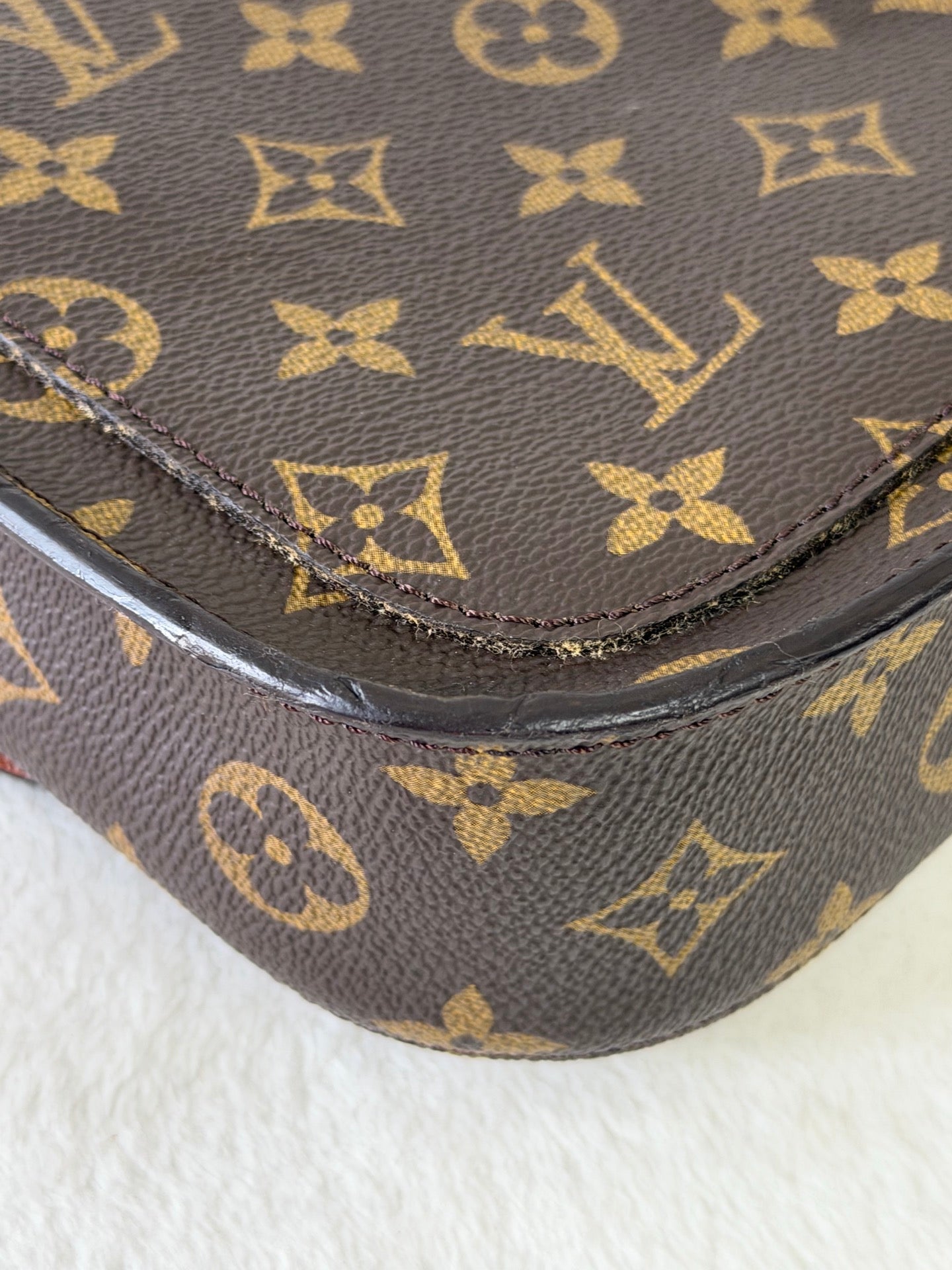 Louis Vuitton Monogram Horseshoe Buckle Saddle Bag
