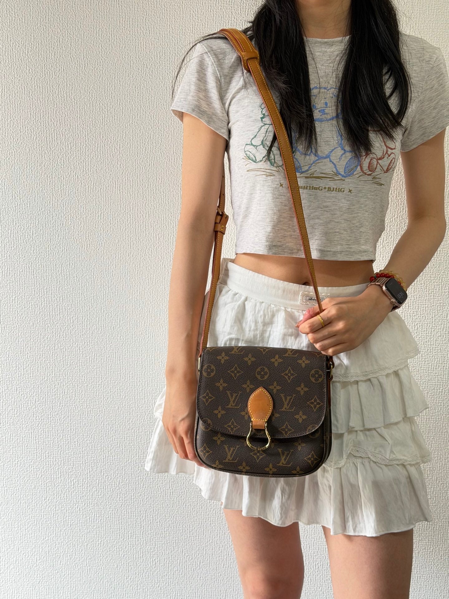 Louis Vuitton Monogram Horseshoe Buckle Saddle Bag