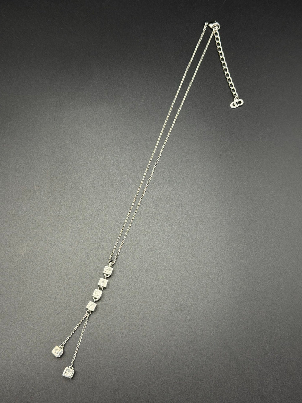 Christian Dior Alphabet Dice Charm Necklace