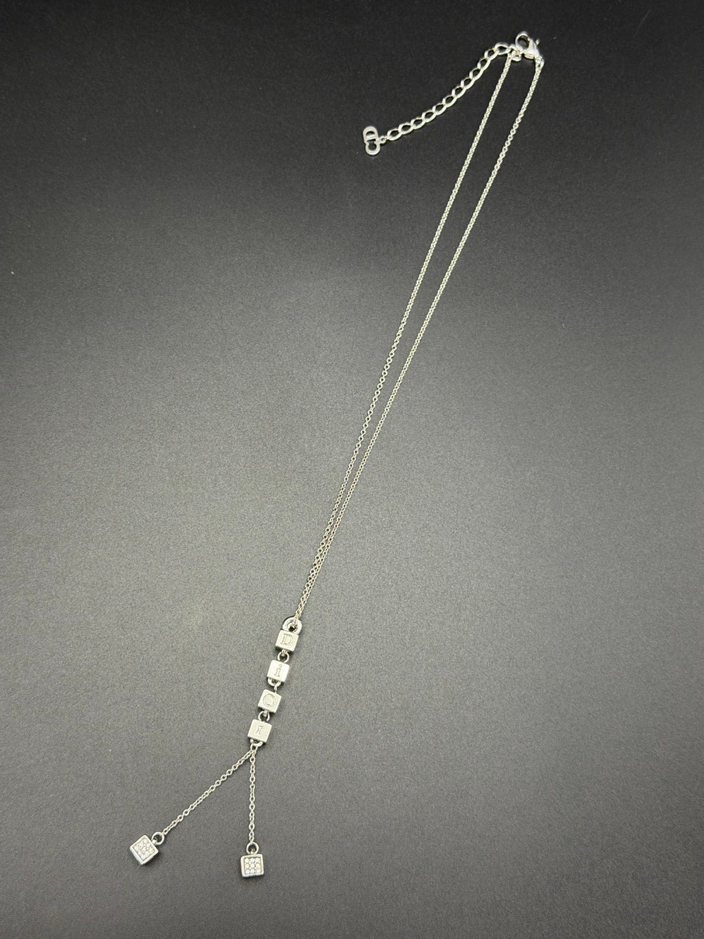 Christian Dior Alphabet Dice Charm Necklace