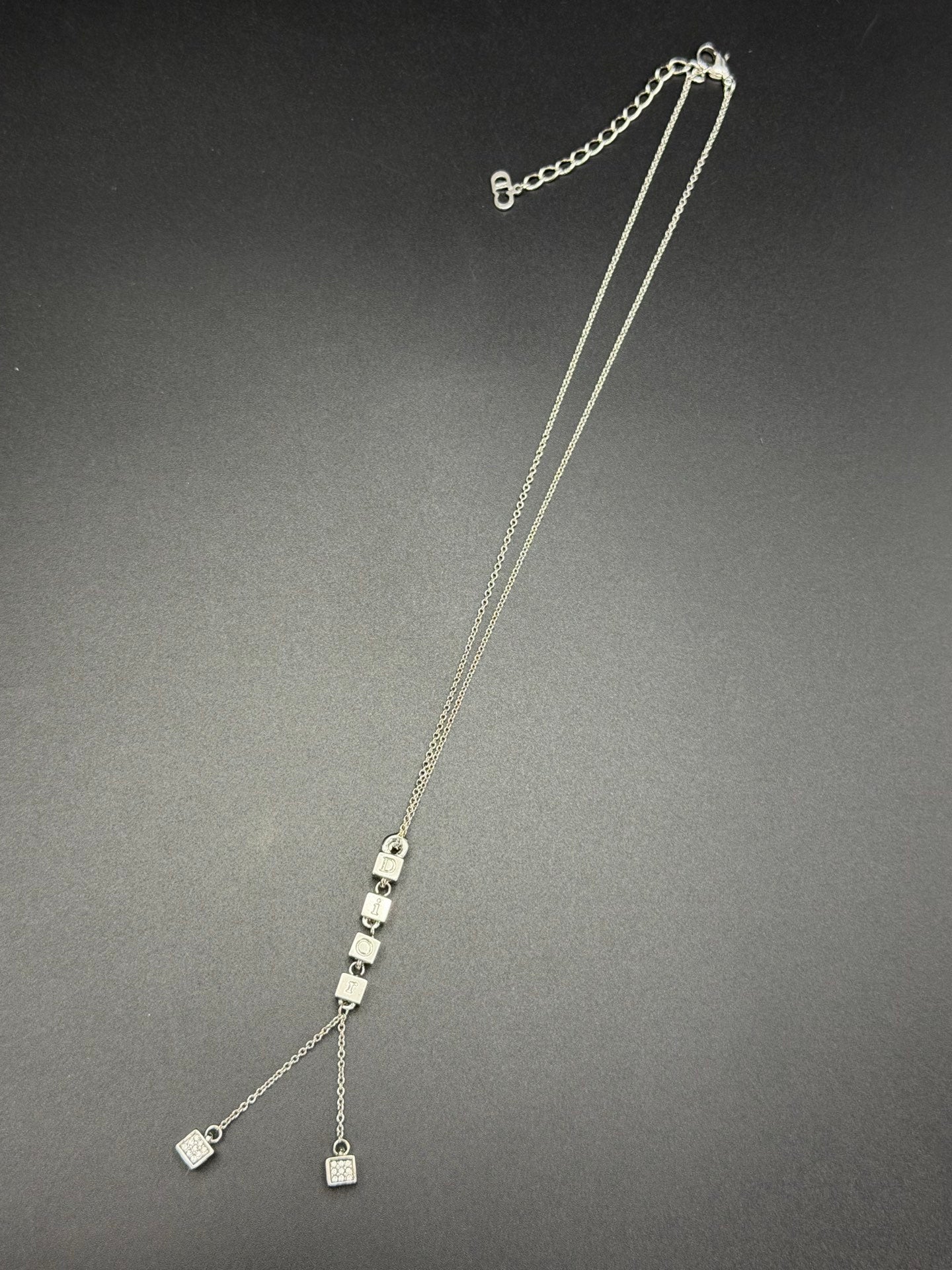 Christian Dior Alphabet Dice Charm Necklace