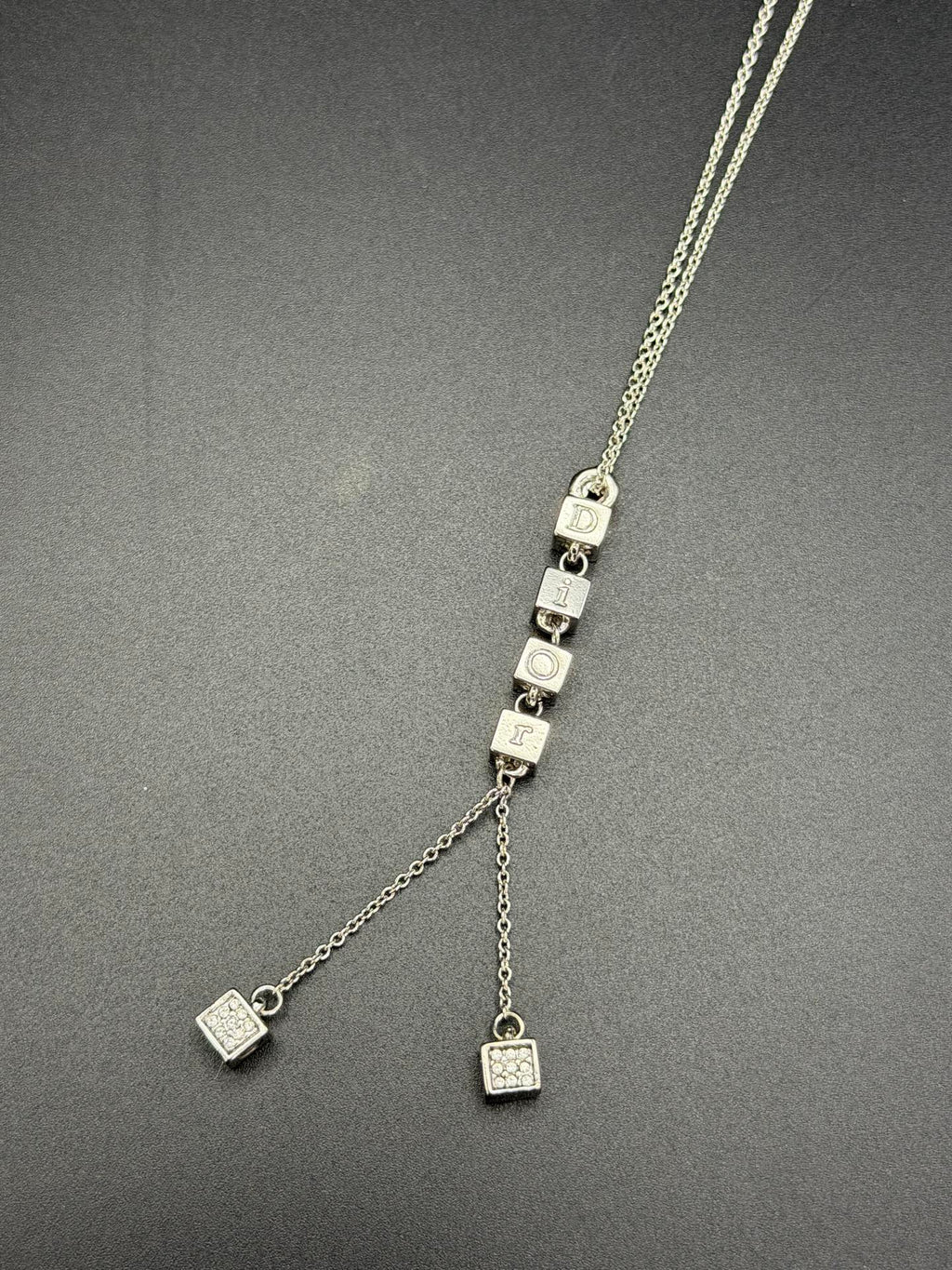 Christian Dior Alphabet Dice Charm Necklace