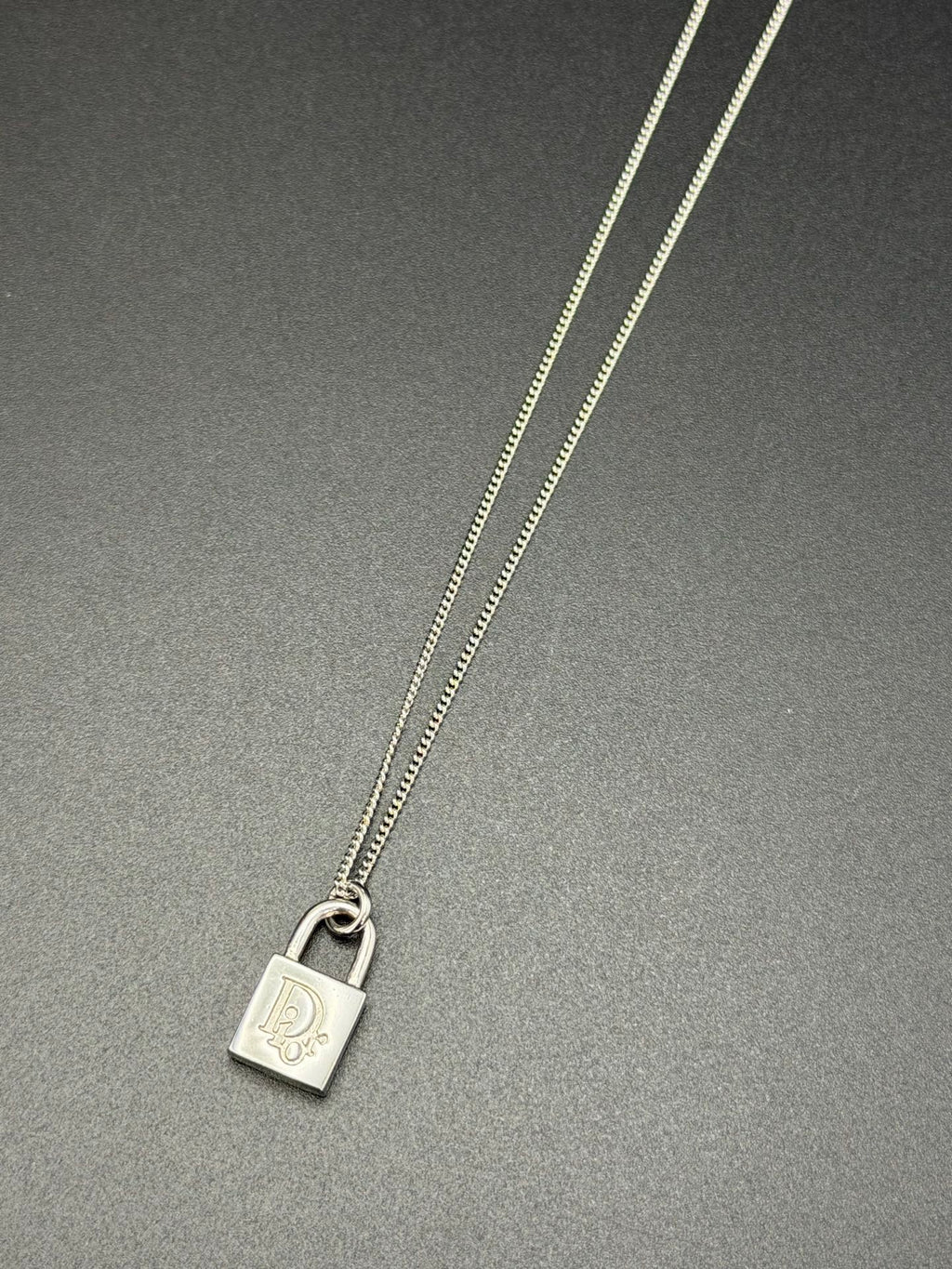 Christian Dior Padlock Pendant Necklace