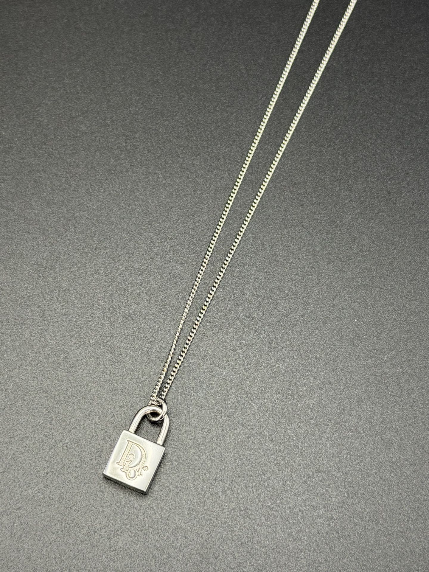 Christian Dior Padlock Pendant Necklace
