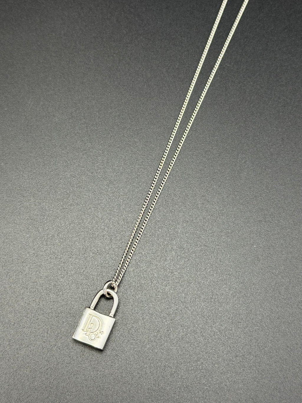 Christian Dior Padlock Pendant Necklace