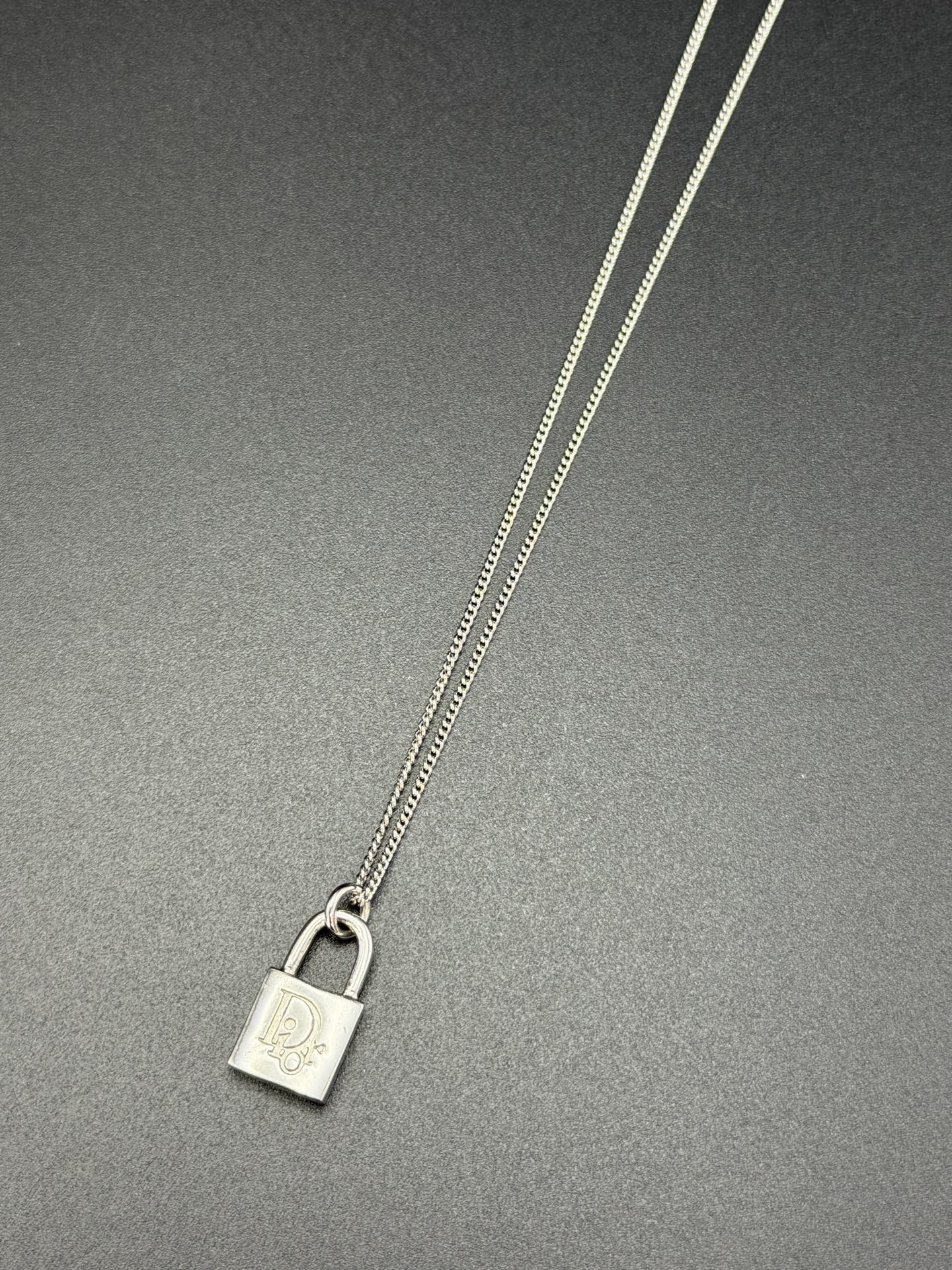 Christian Dior Padlock Pendant Necklace