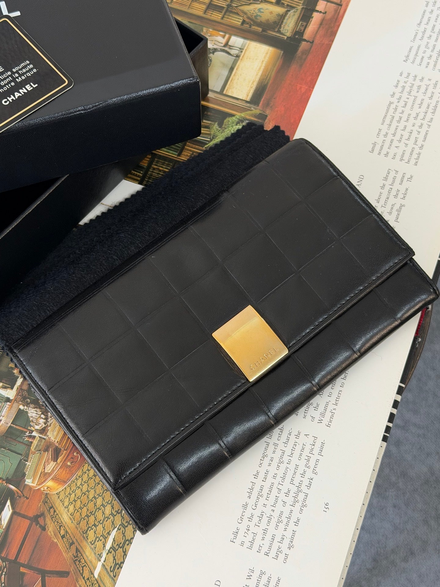 Chanel Chocolate Bar Flap Long Wallet
