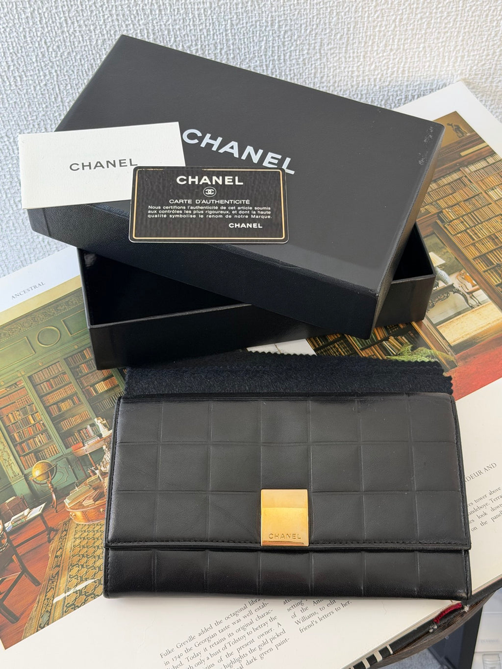 Chanel Chocolate Bar Flap Long Wallet