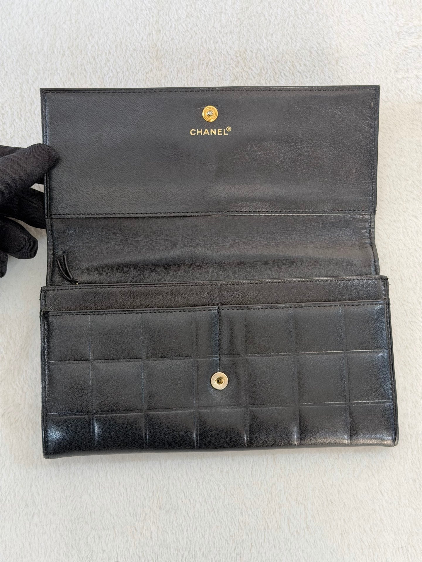 Chanel Chocolate Bar Flap Long Wallet