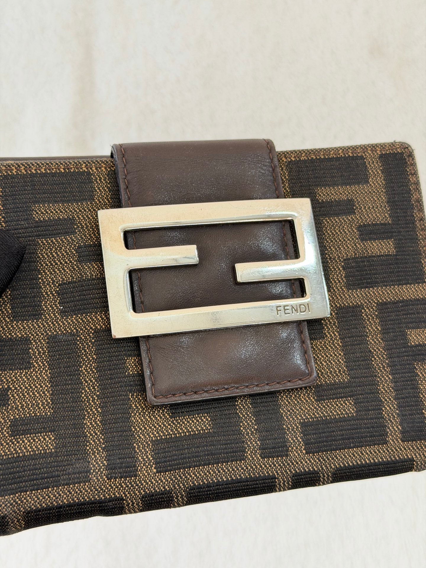 Fendi Zucca FF Flap Compact Wallet