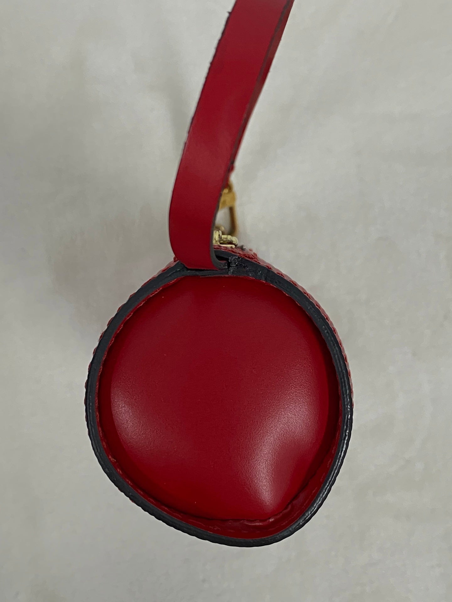 Louis Vuitton Soufflot Epi Handbag  Red Leather LV logo Engraved