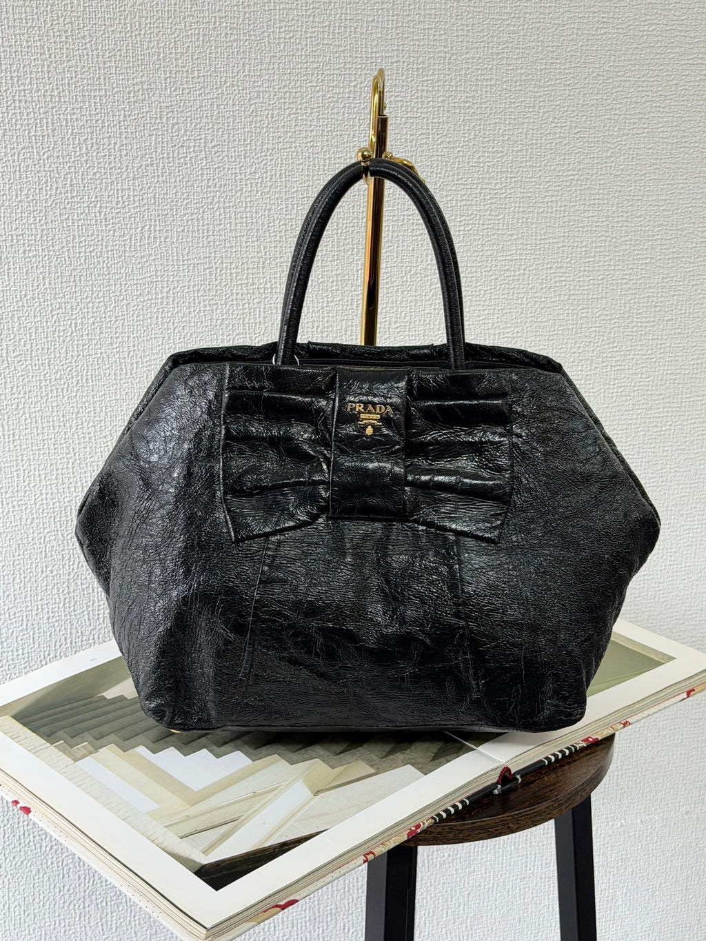 Prada Nappa Fiocco Bow Tote