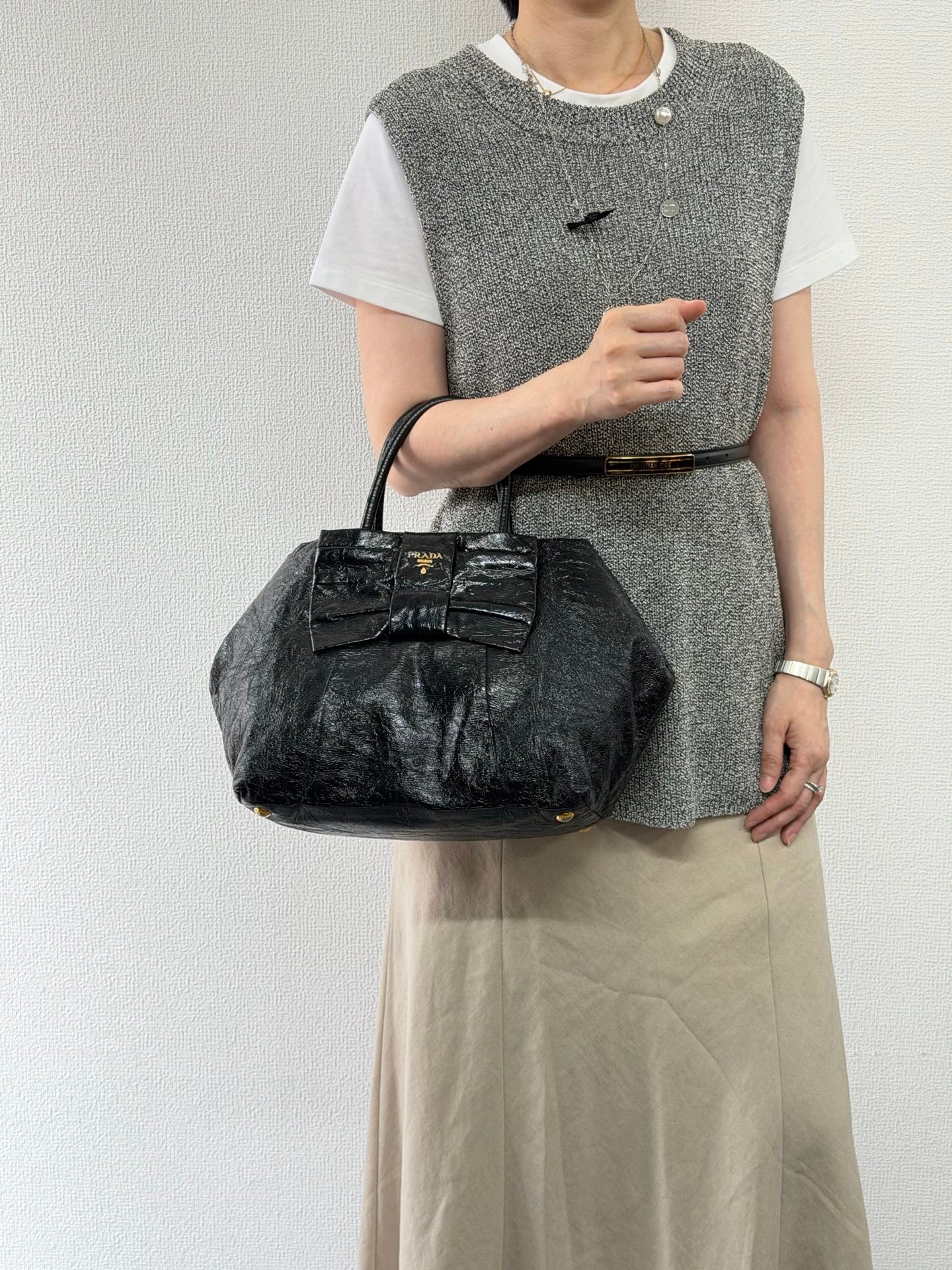 Prada Nappa Fiocco Bow Tote