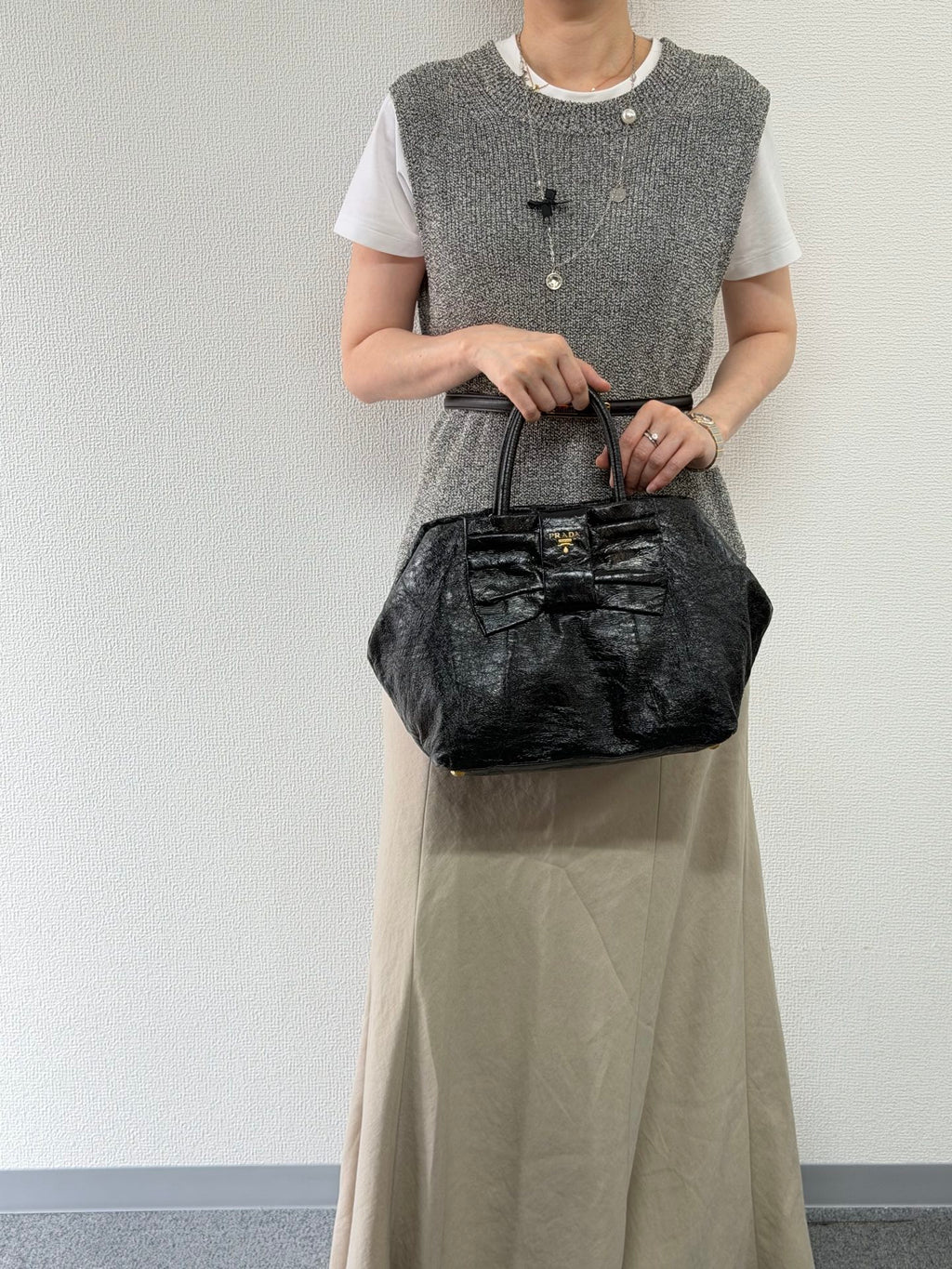 Prada Nappa Fiocco Bow Tote
