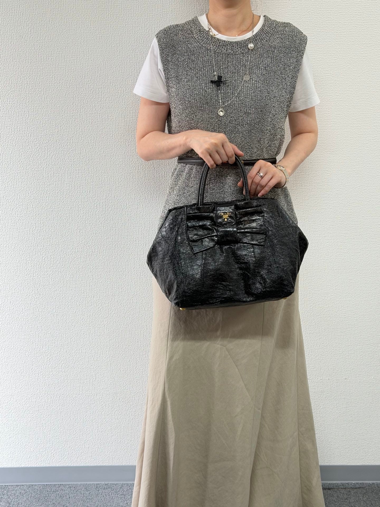 Prada Nappa Fiocco Bow Tote