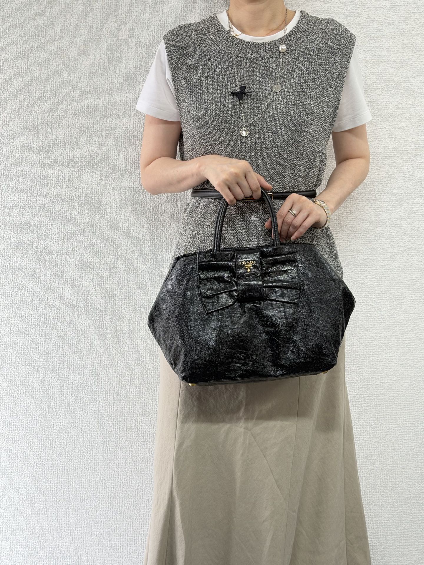 Prada Nappa Fiocco Bow Tote