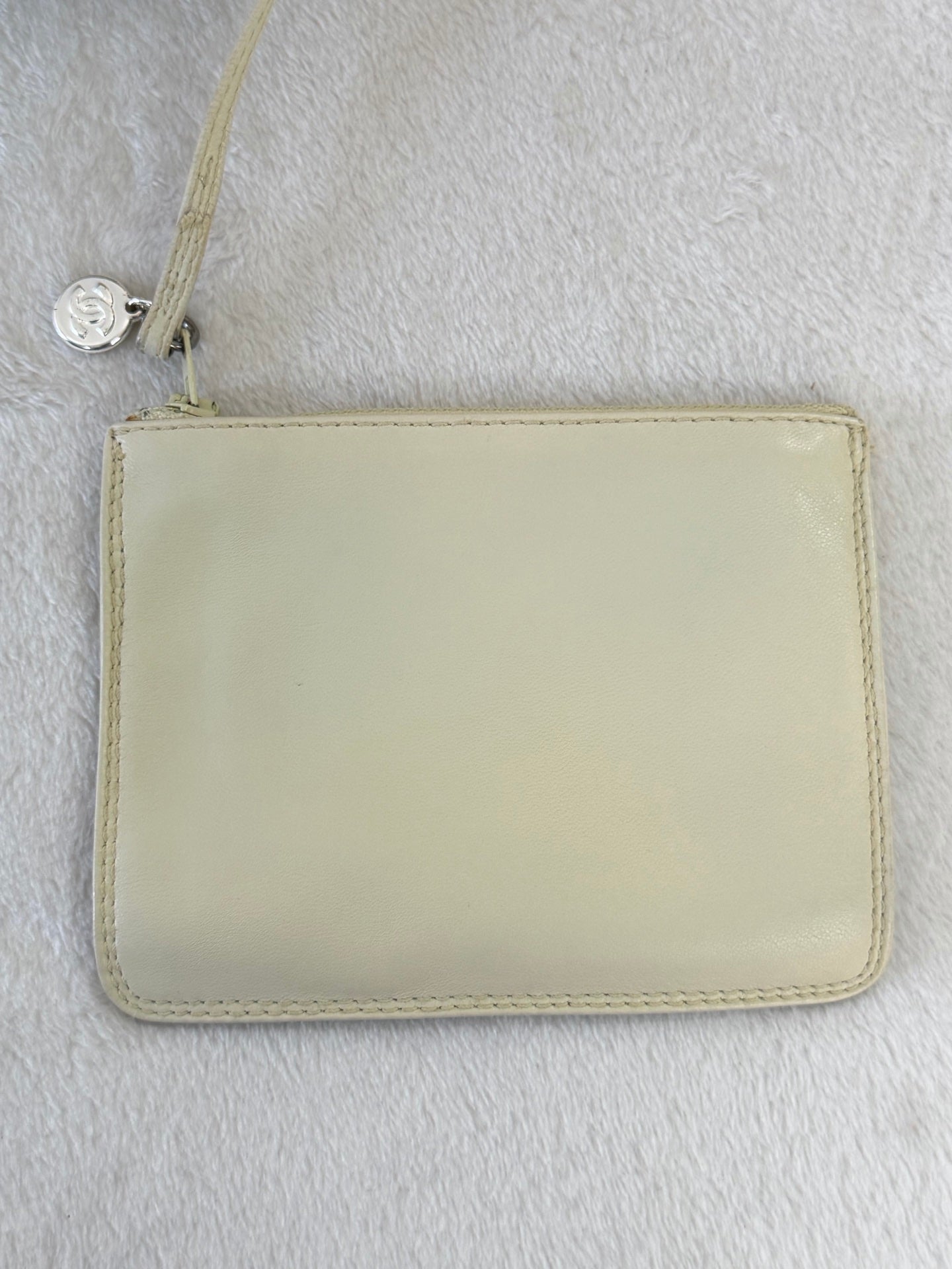 Chanel CC Caviar Skin Chain Shoulder Bag with Pouch