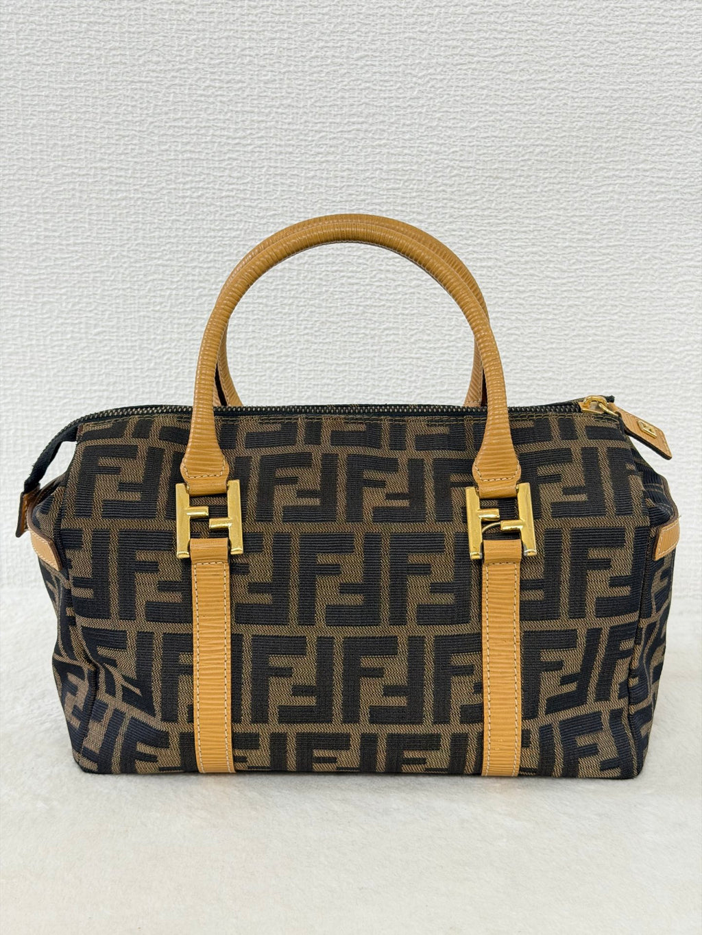 Fendi Zucca Canvas 2WAY Mini Boston Bag.