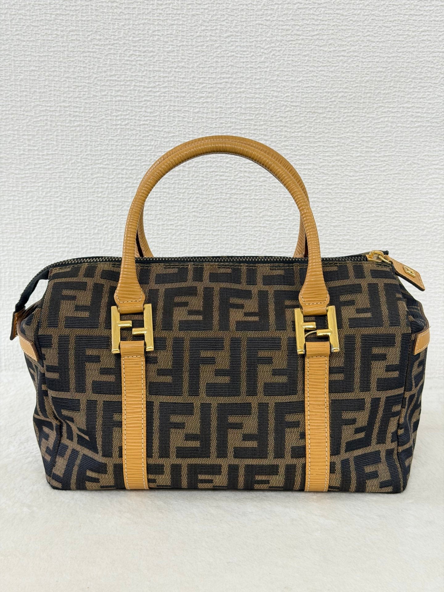Fendi Zucca Canvas 2WAY Mini Boston Bag.