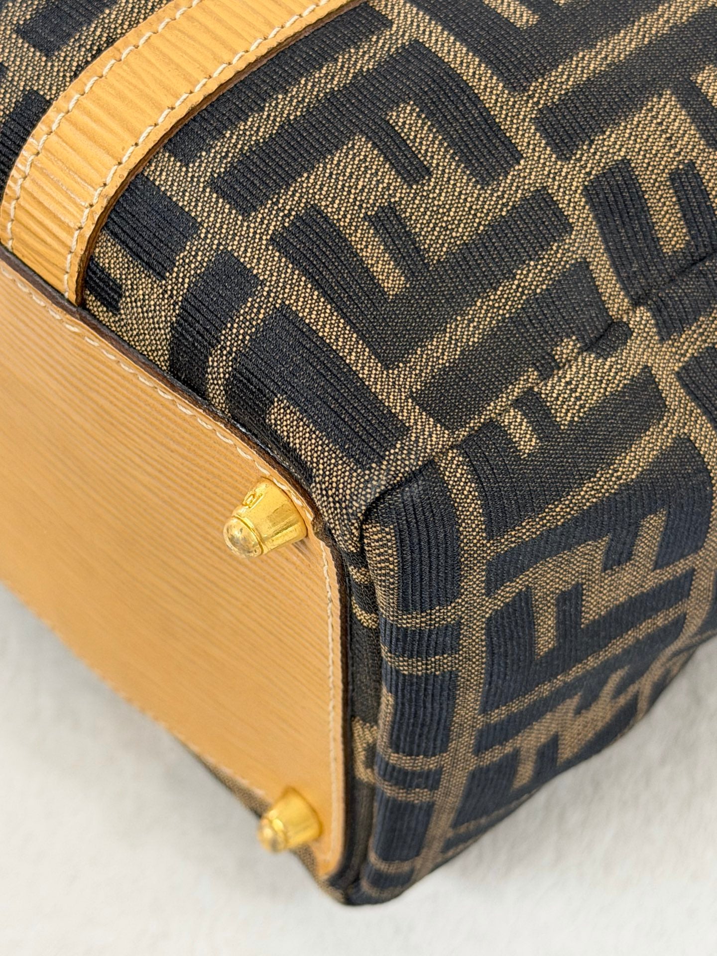 Fendi Zucca Canvas 2WAY Mini Boston Bag.