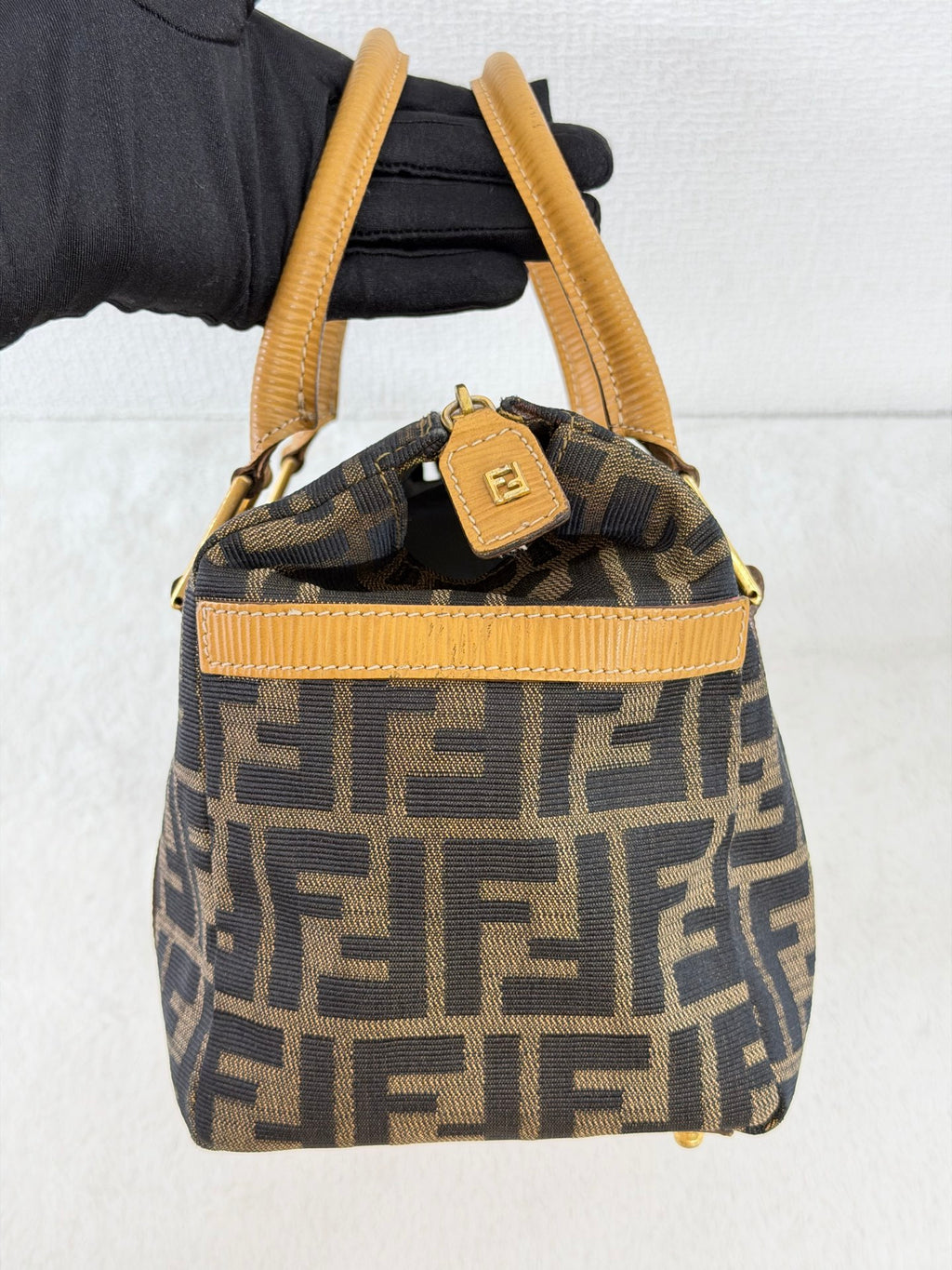 Fendi Zucca Canvas 2WAY Mini Boston Bag.