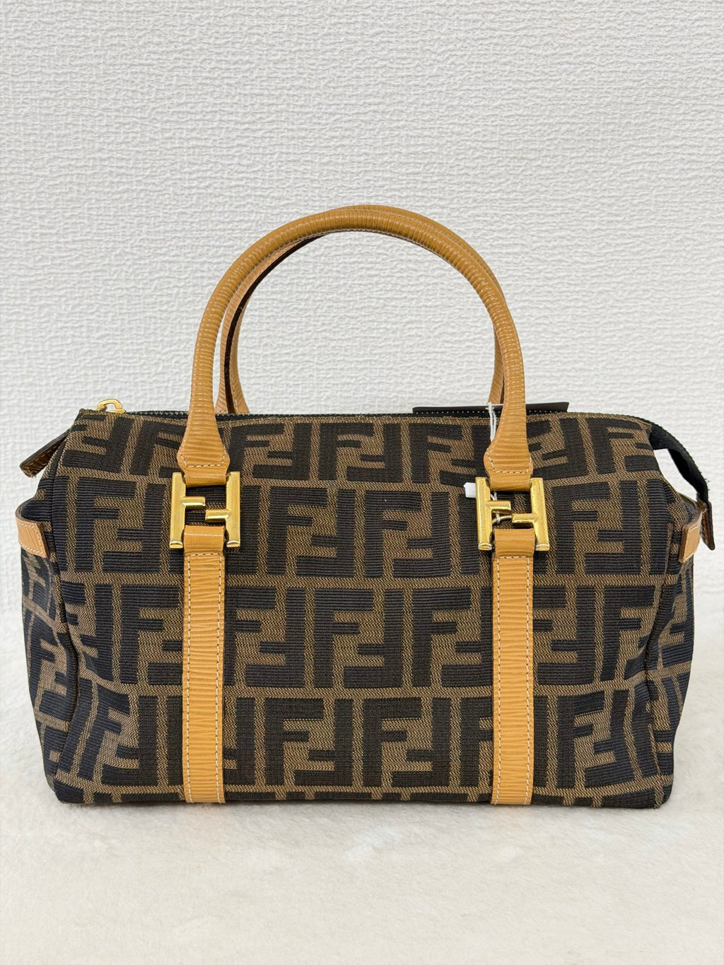 Fendi Zucca Canvas 2WAY Mini Boston Bag.