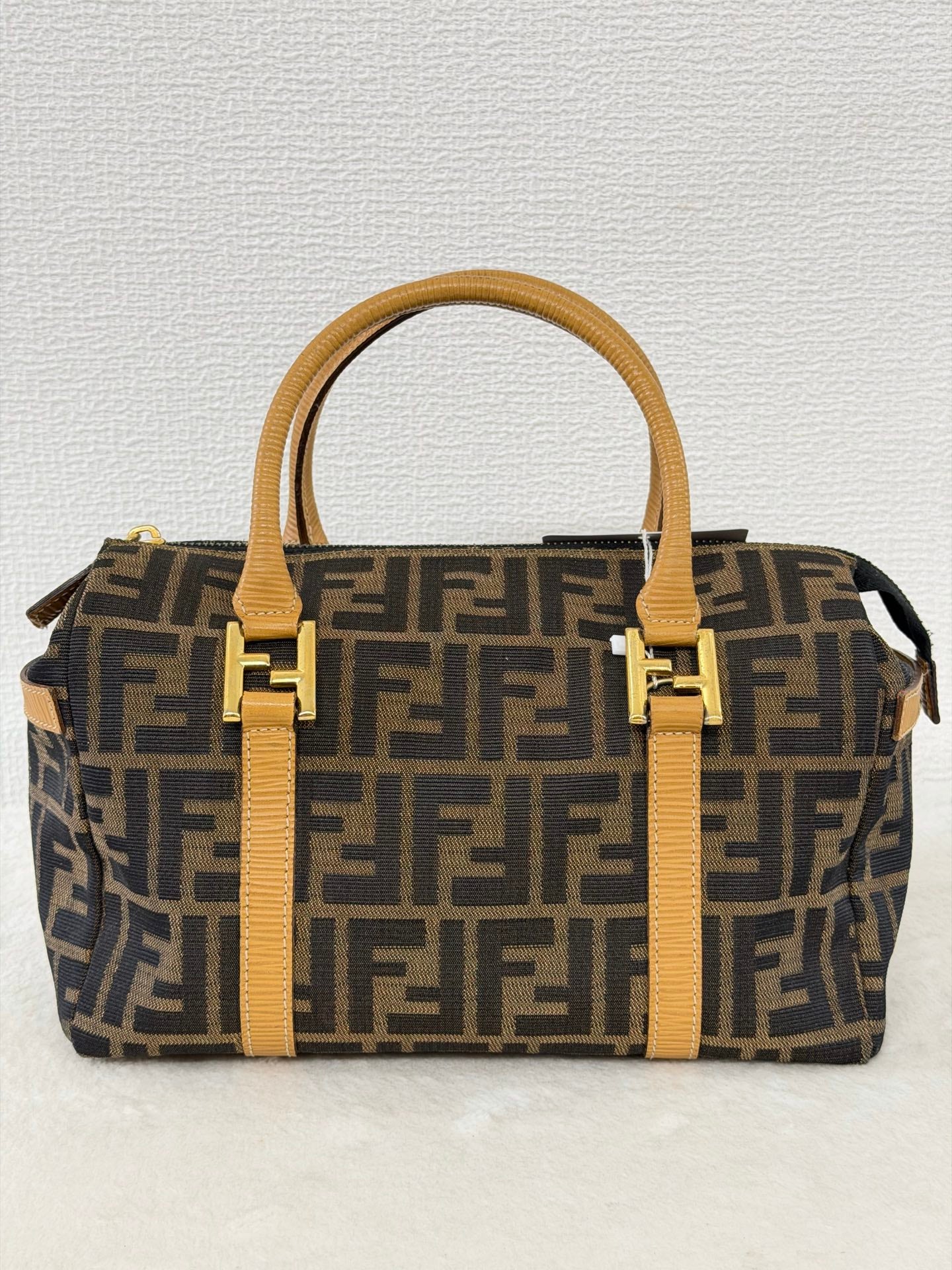 Fendi Zucca Canvas 2WAY Mini Boston Bag.