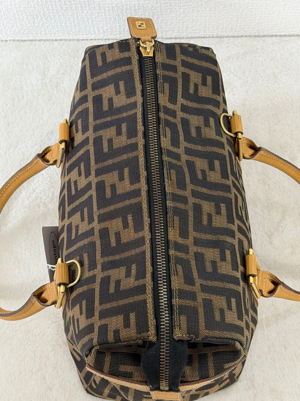 Fendi Zucca Canvas 2WAY Mini Boston Bag.