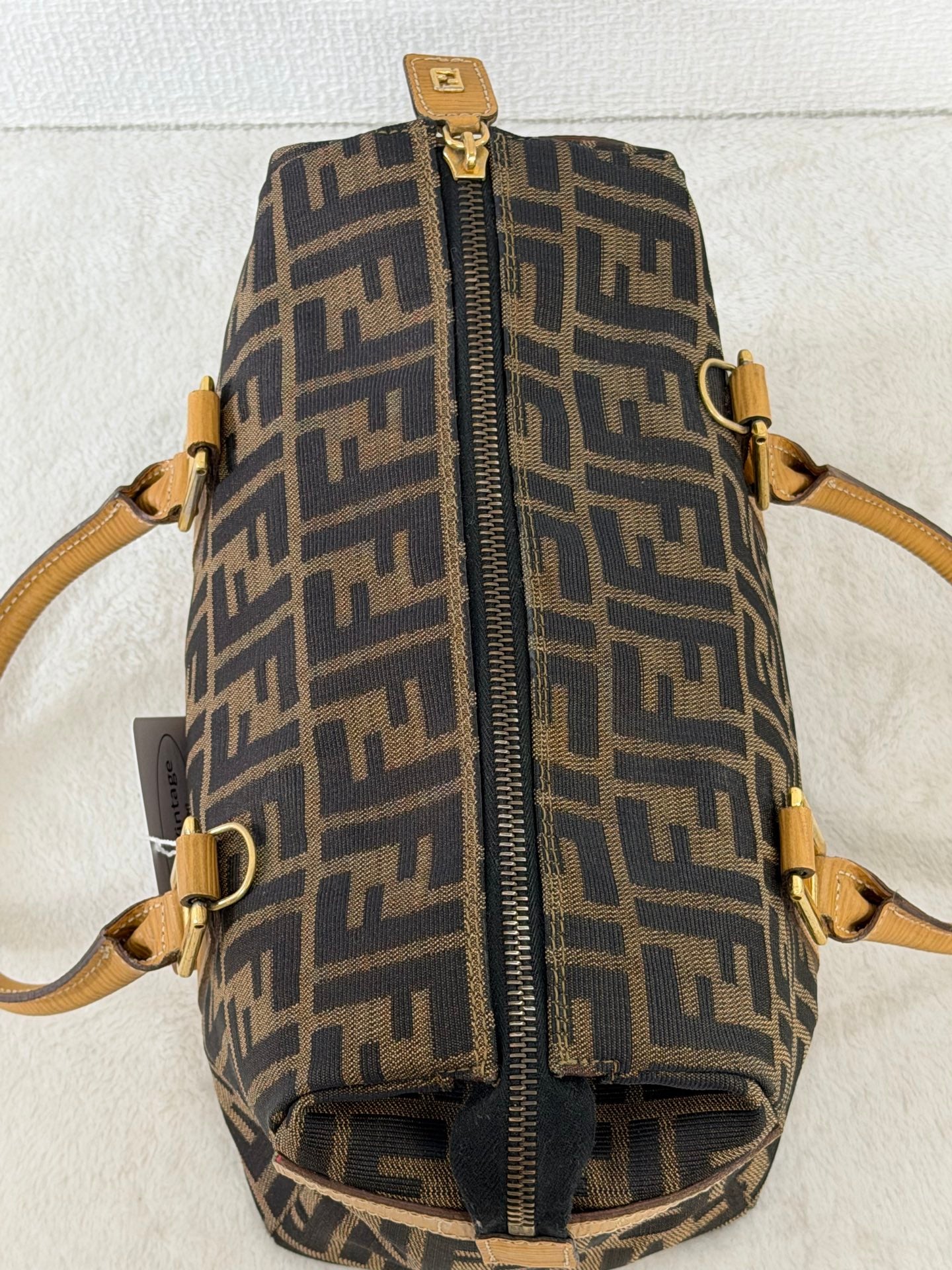 Fendi Zucca Canvas 2WAY Mini Boston Bag.