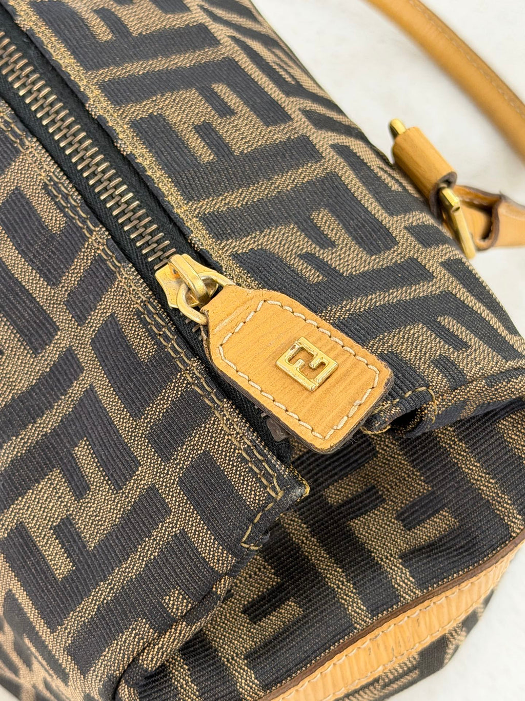 Fendi Zucca Canvas 2WAY Mini Boston Bag.