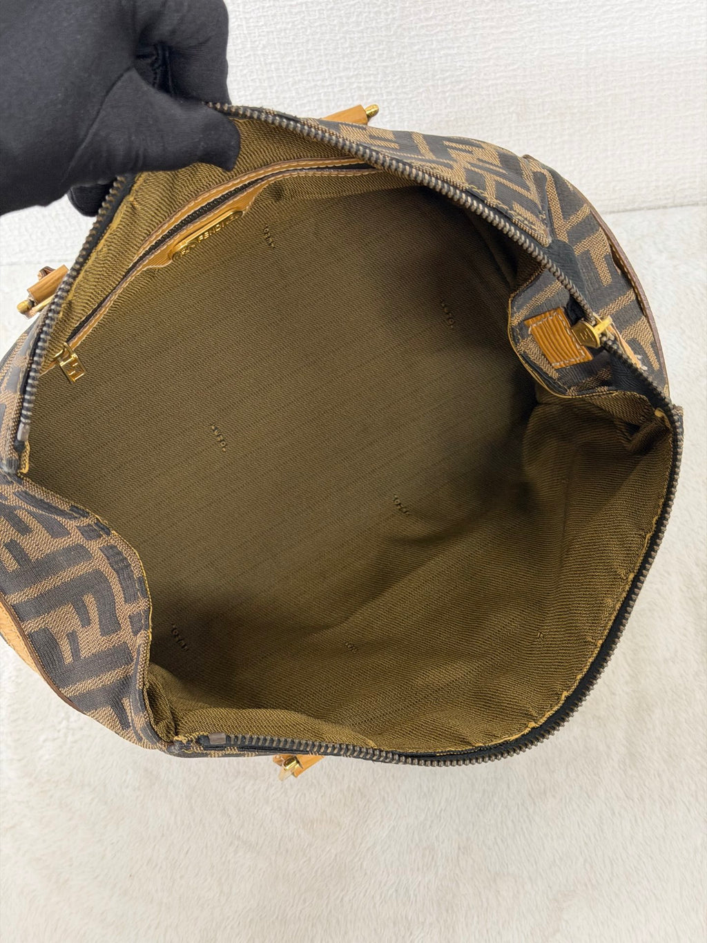 Fendi Zucca Canvas 2WAY Mini Boston Bag.