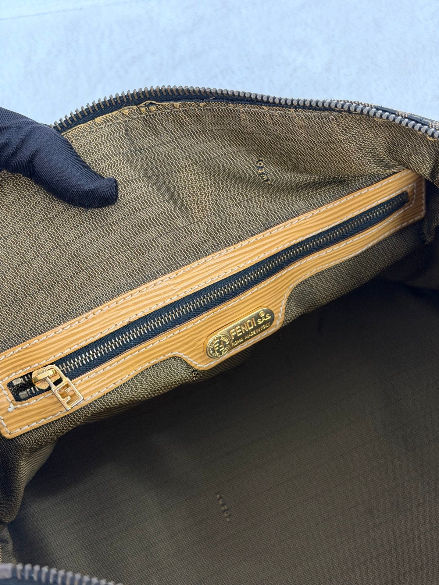 Fendi Zucca Canvas 2WAY Mini Boston Bag.
