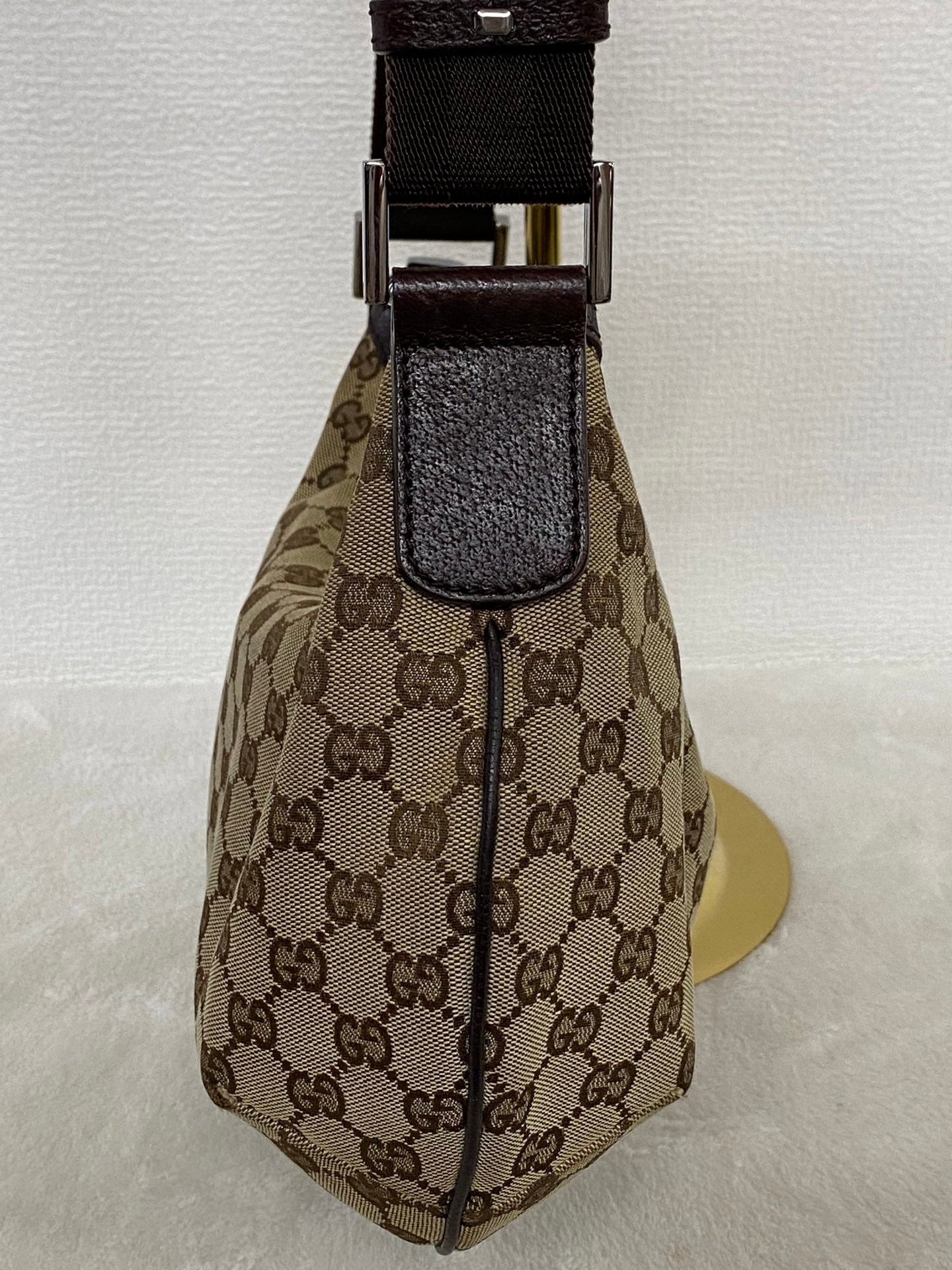 Gucci GG Canvas Half Moon Shoulder Bag