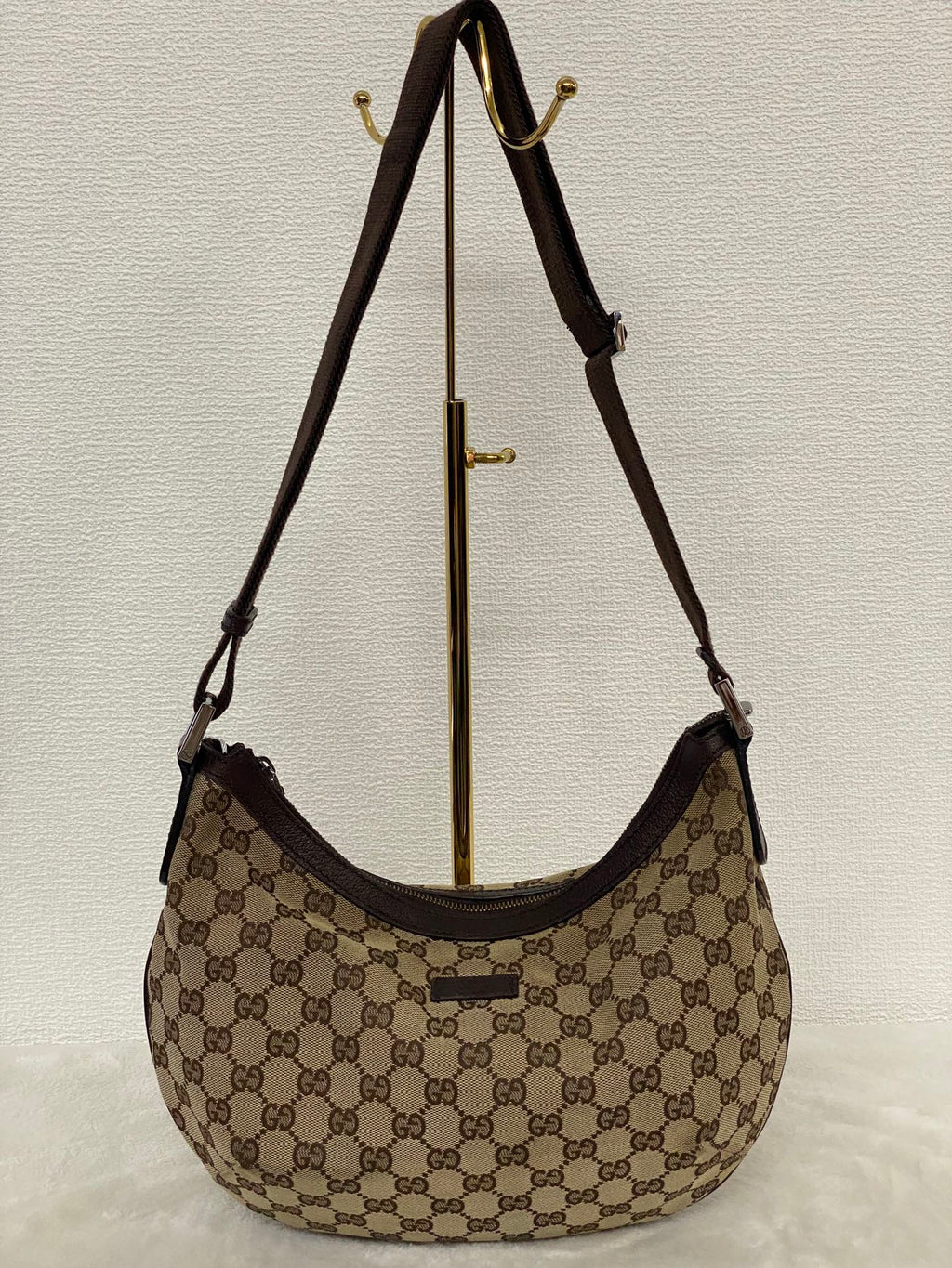 Gucci GG Canvas Half Moon Shoulder Bag
