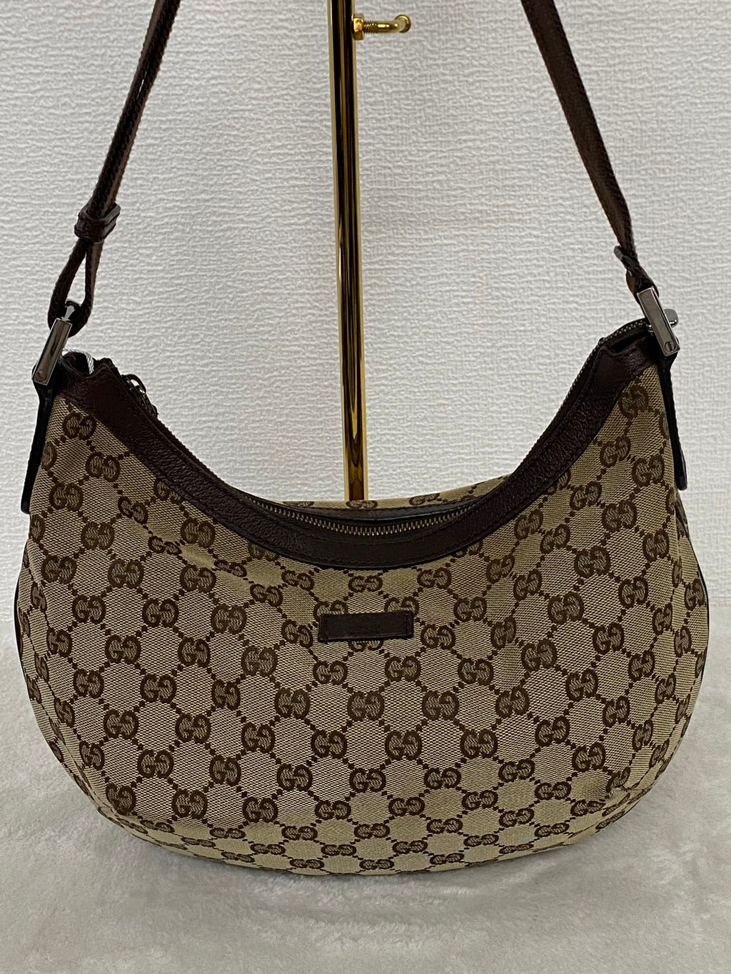 Gucci GG Canvas Half Moon Shoulder Bag