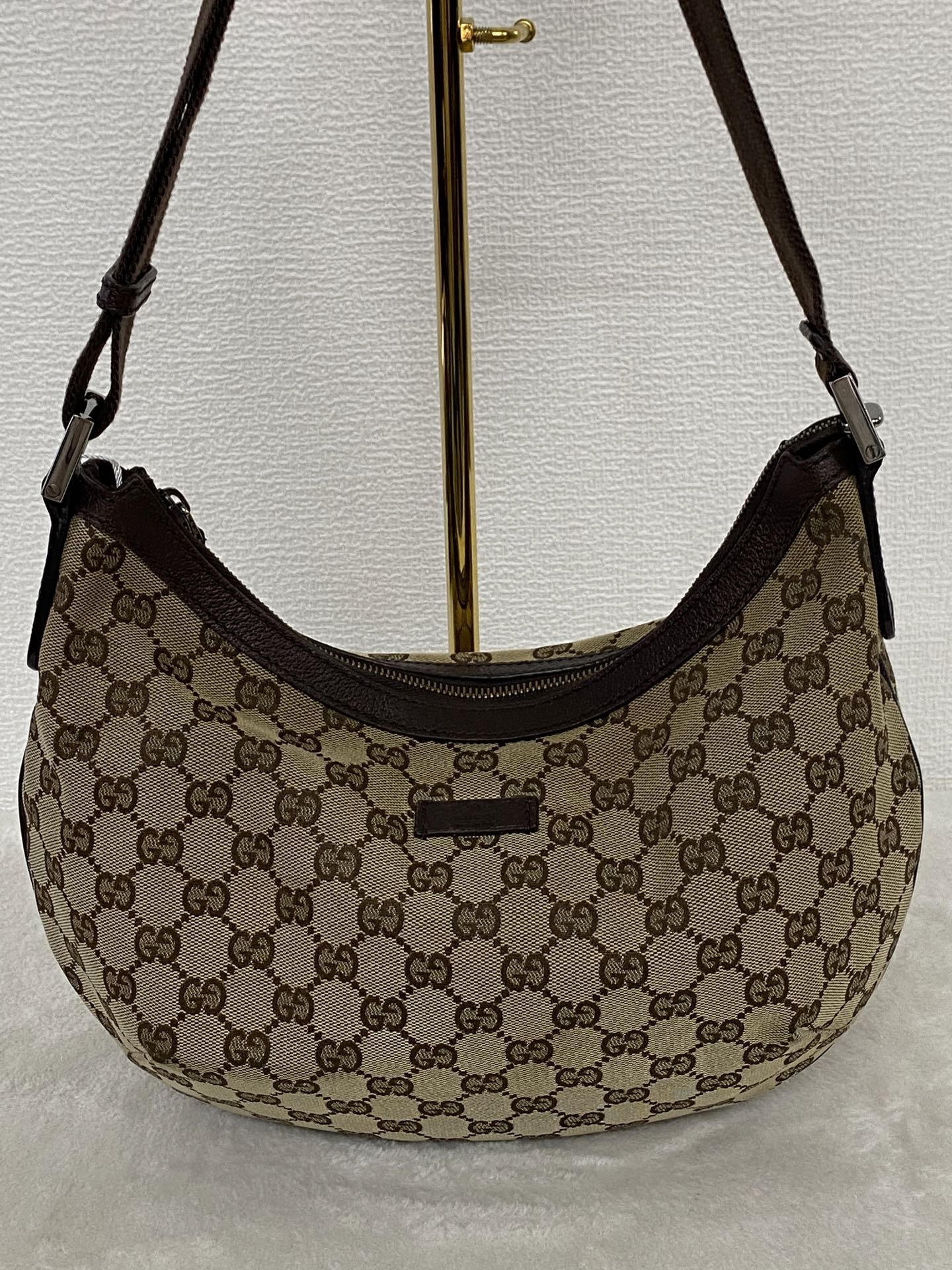 Gucci GG Canvas Half Moon Shoulder Bag