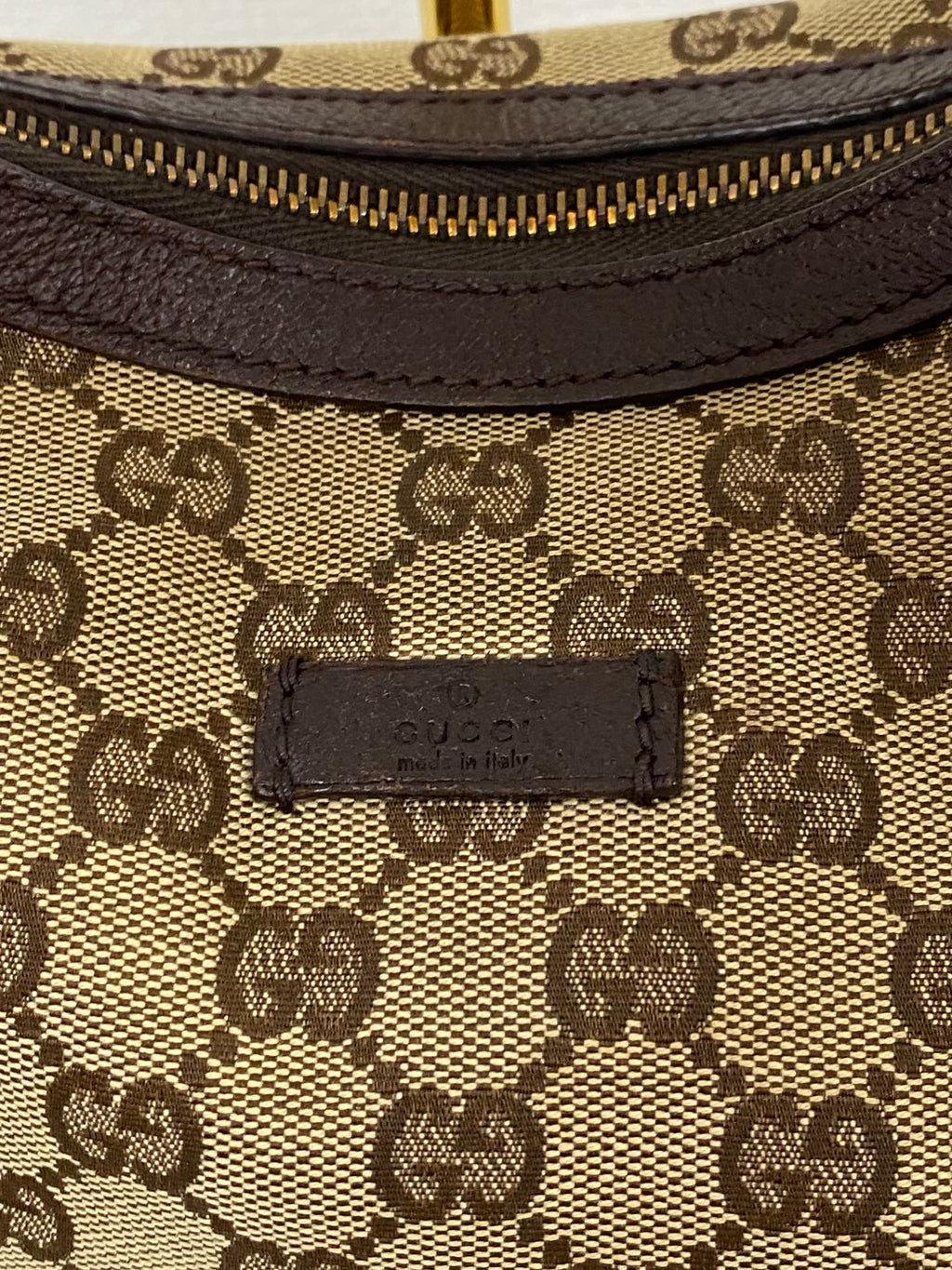 Gucci GG Canvas Half Moon Shoulder Bag