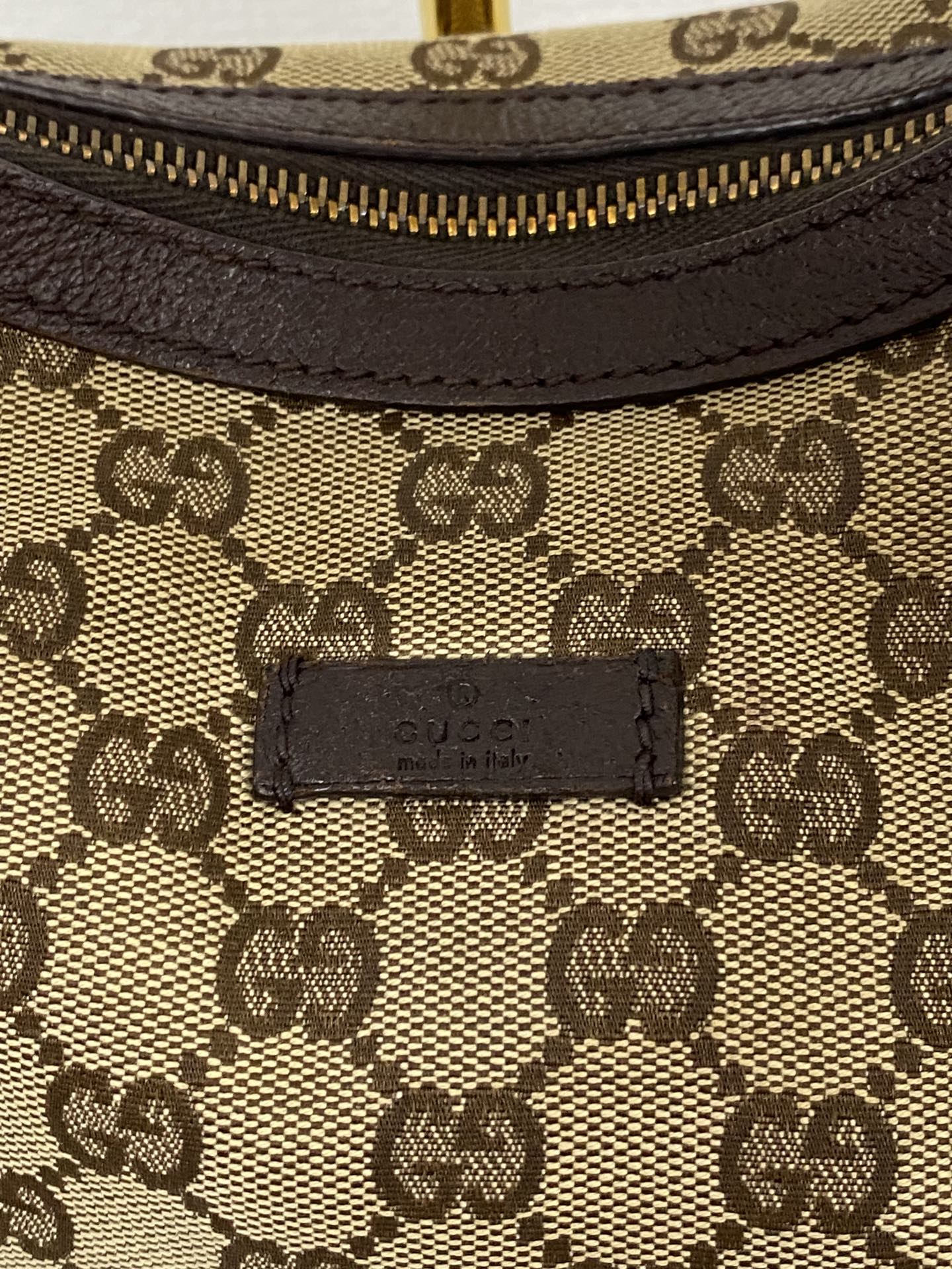 Gucci GG Canvas Half Moon Shoulder Bag