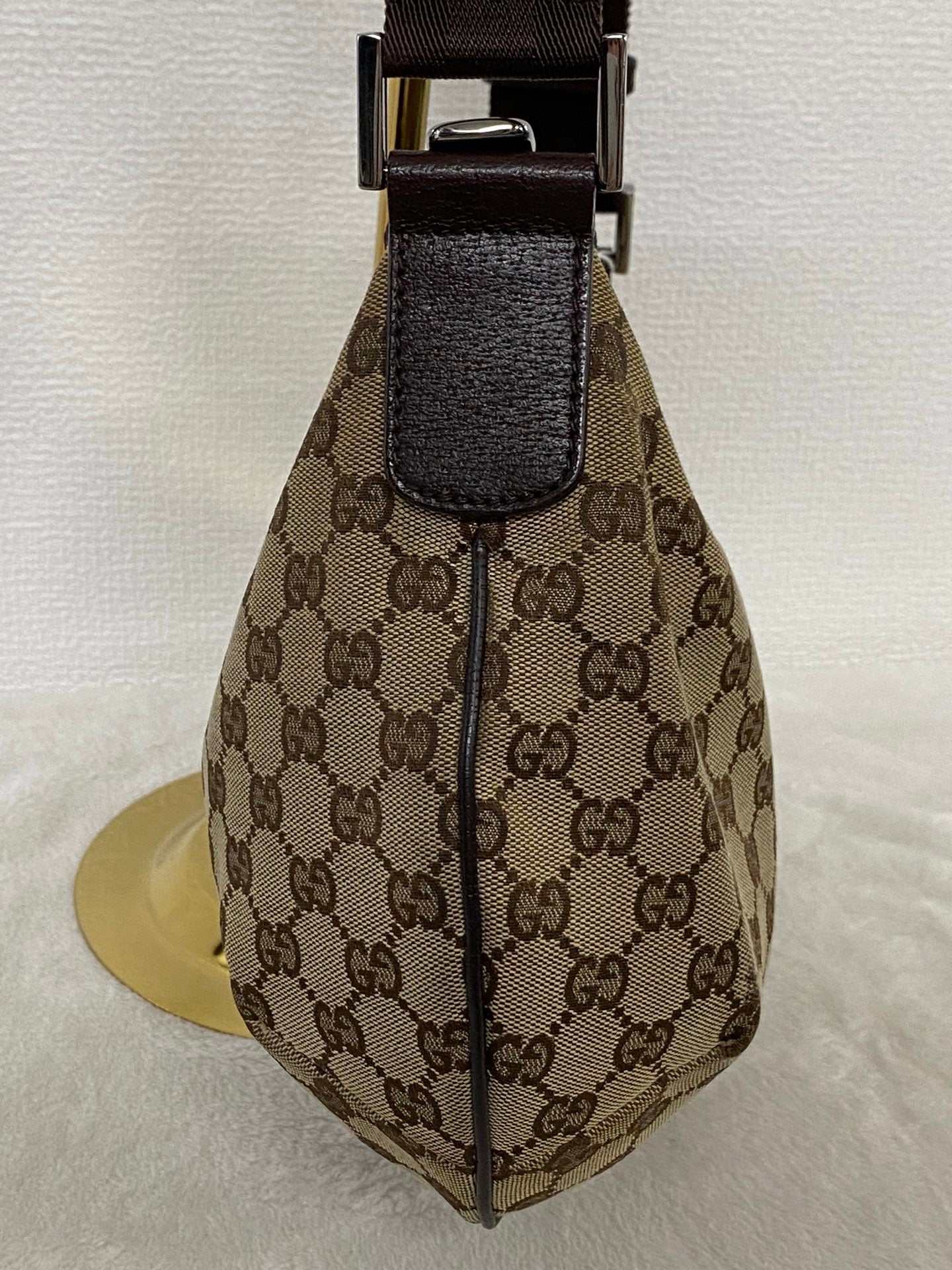 Gucci GG Canvas Half Moon Shoulder Bag