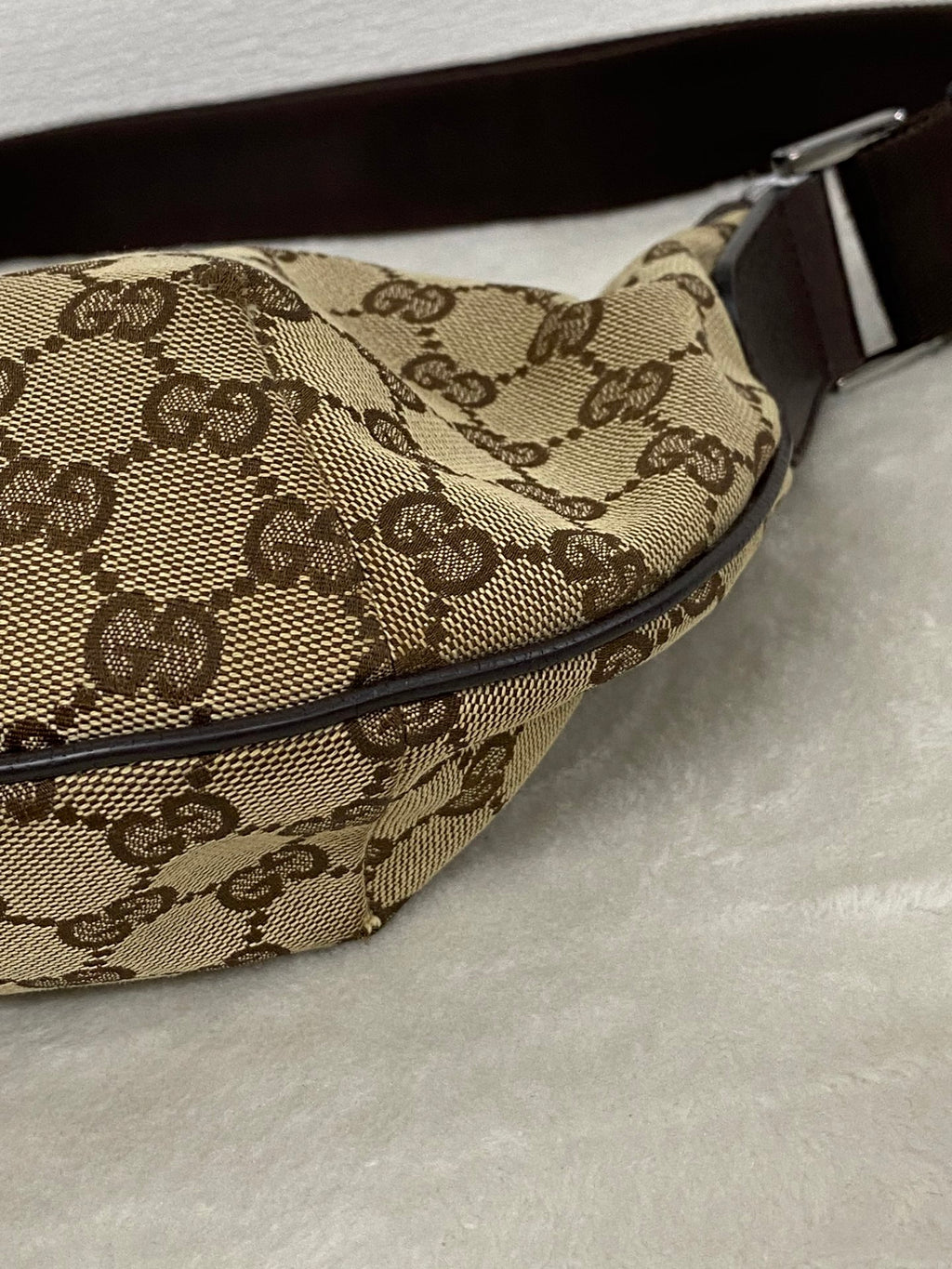 Gucci GG Canvas Half Moon Shoulder Bag