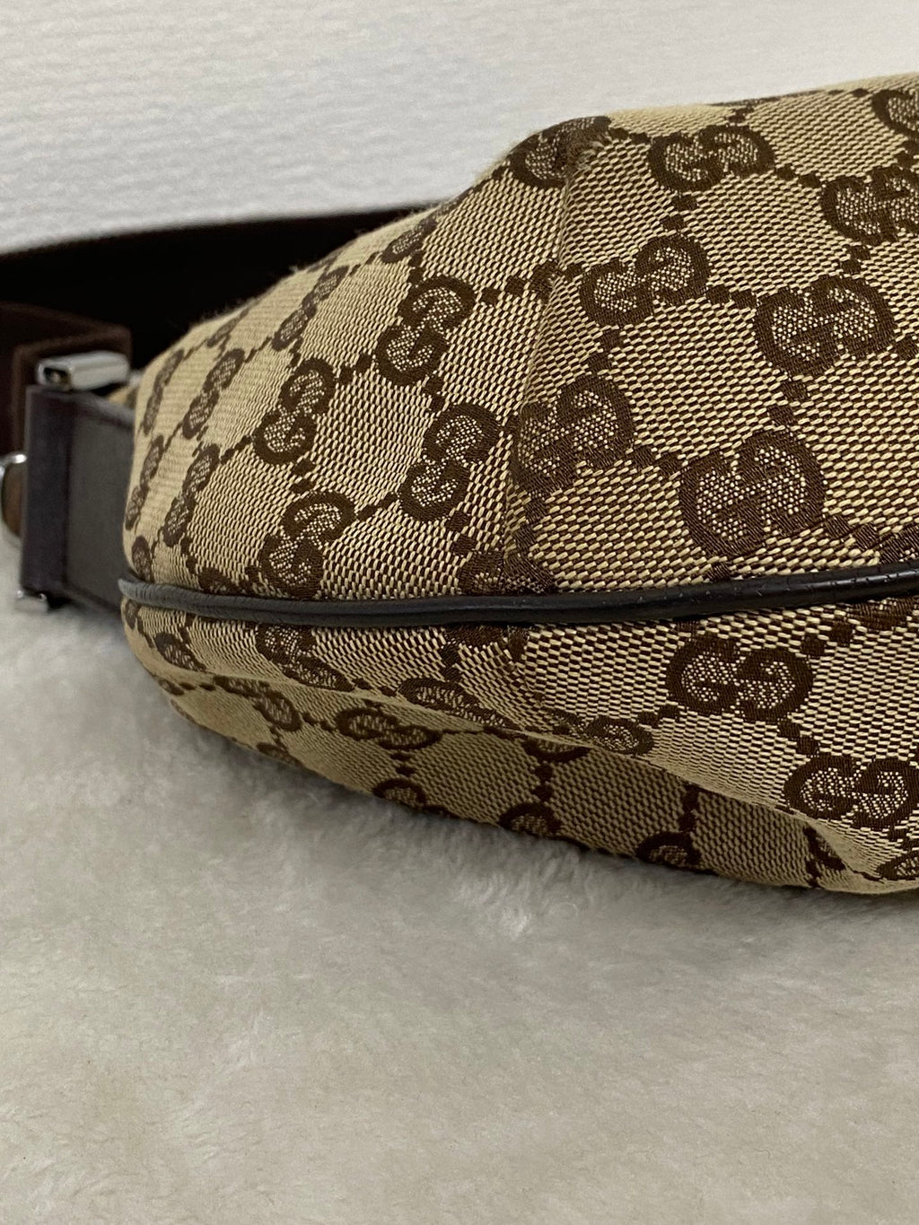 Gucci GG Canvas Half Moon Shoulder Bag