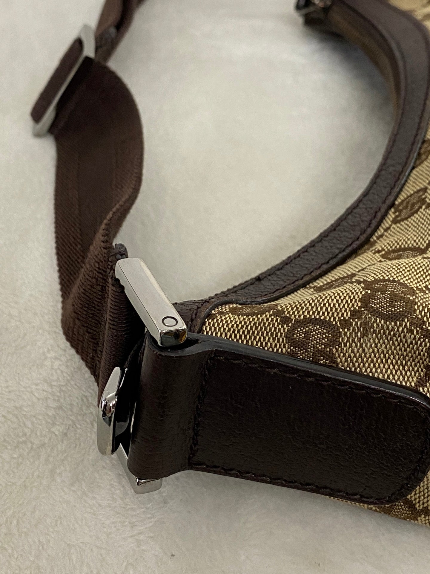 Gucci GG Canvas Half Moon Shoulder Bag