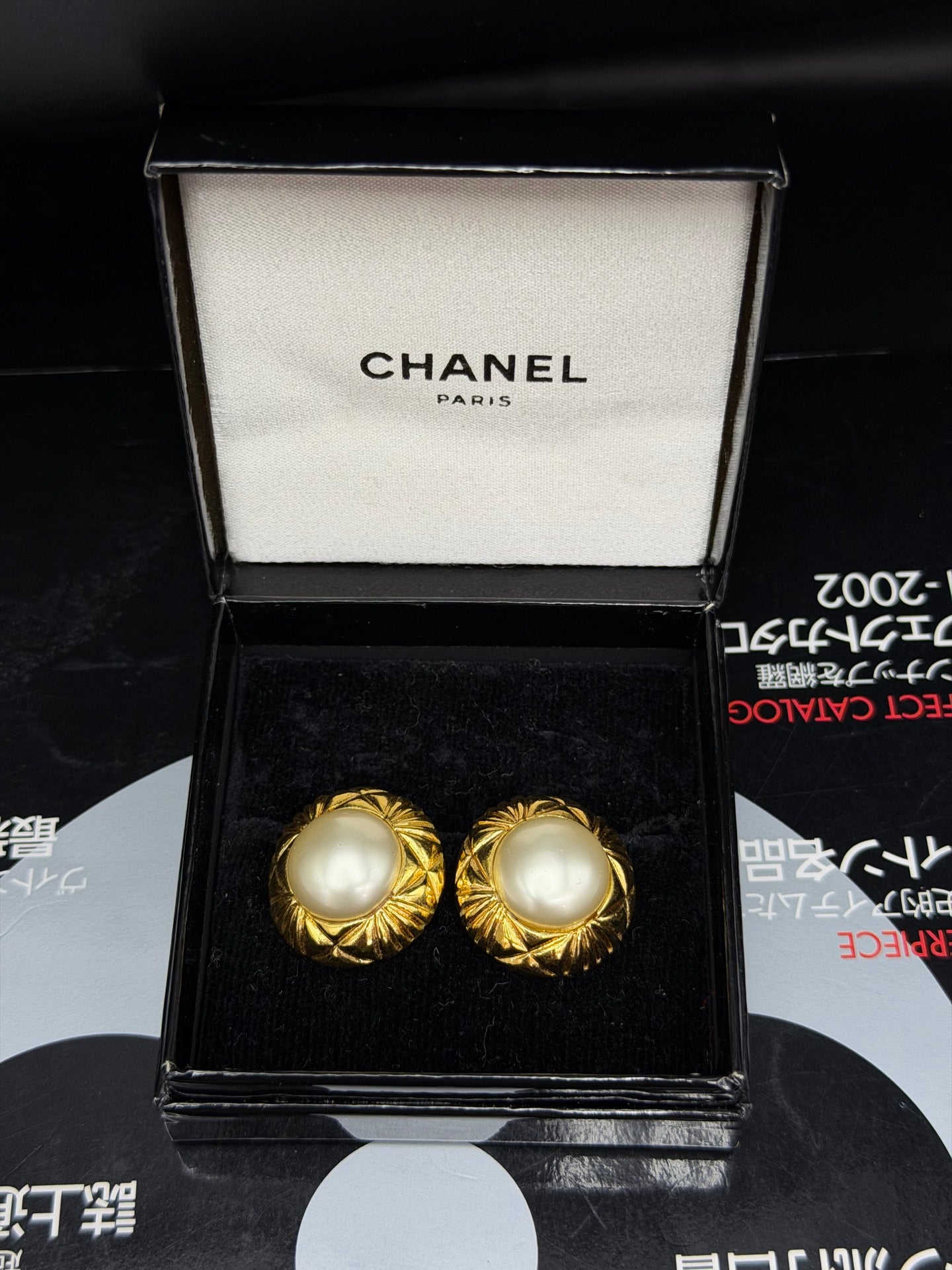 CHANEL Pearl Ear Clips
