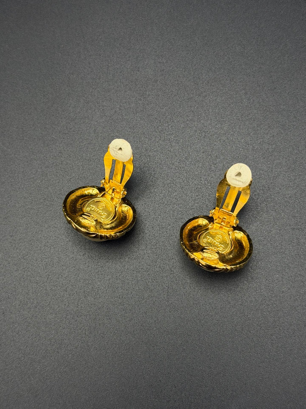 CHANEL Pearl Ear Clips
