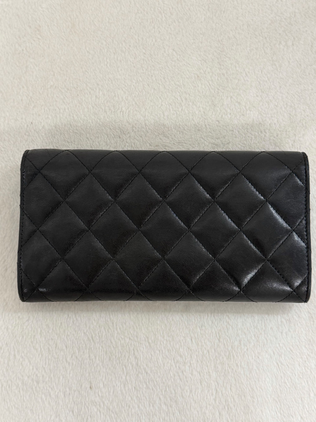 CHANEL Quilted Bifold Leather Wallet