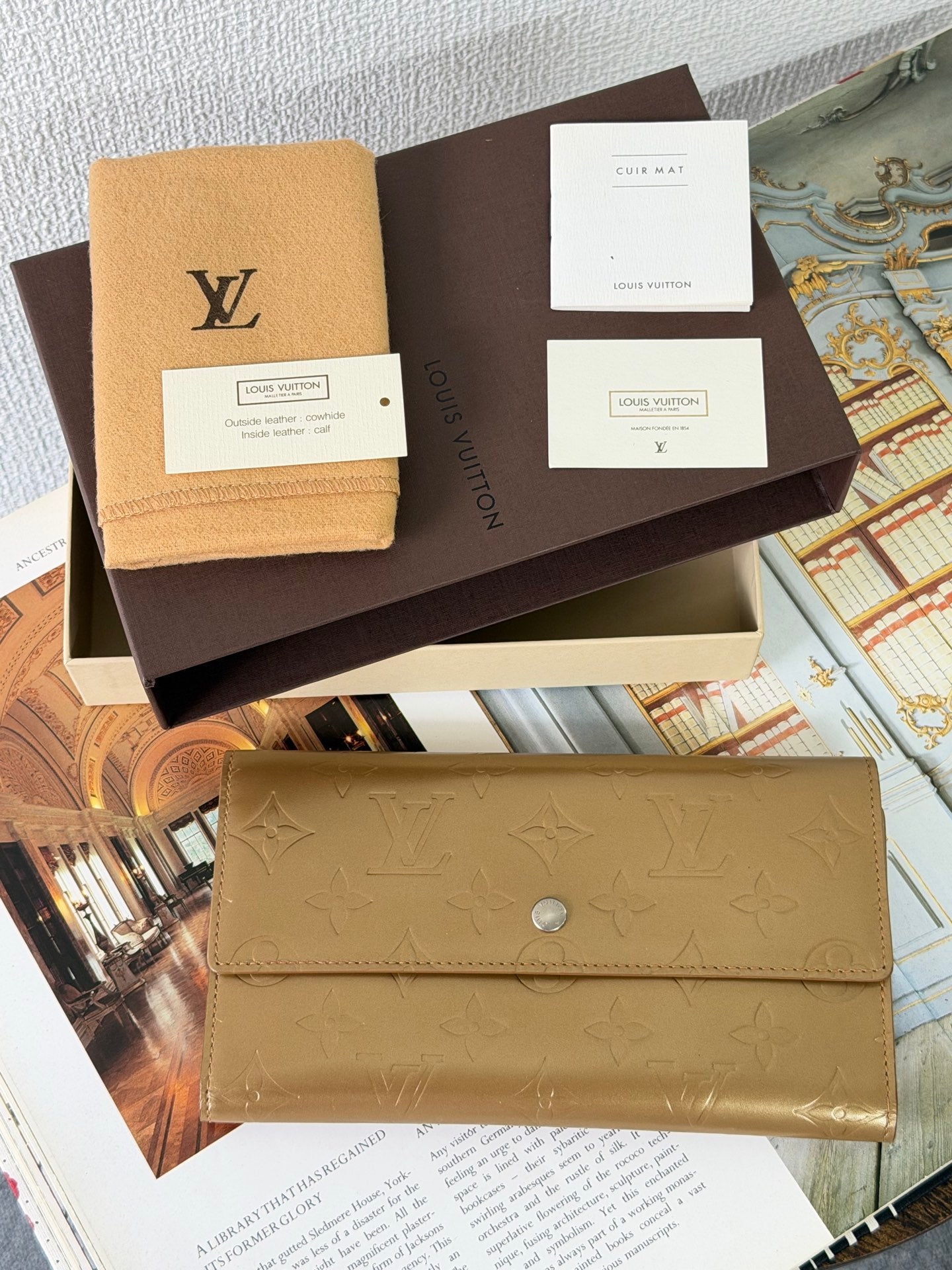 LOUIS VUITTON Monogram Trifold Patent Wallet